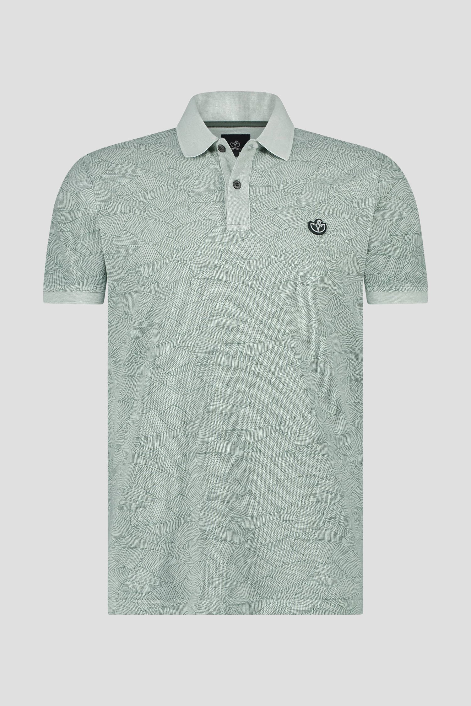 Polo vert clair à motif feuilles de Bluefields pour Hommes