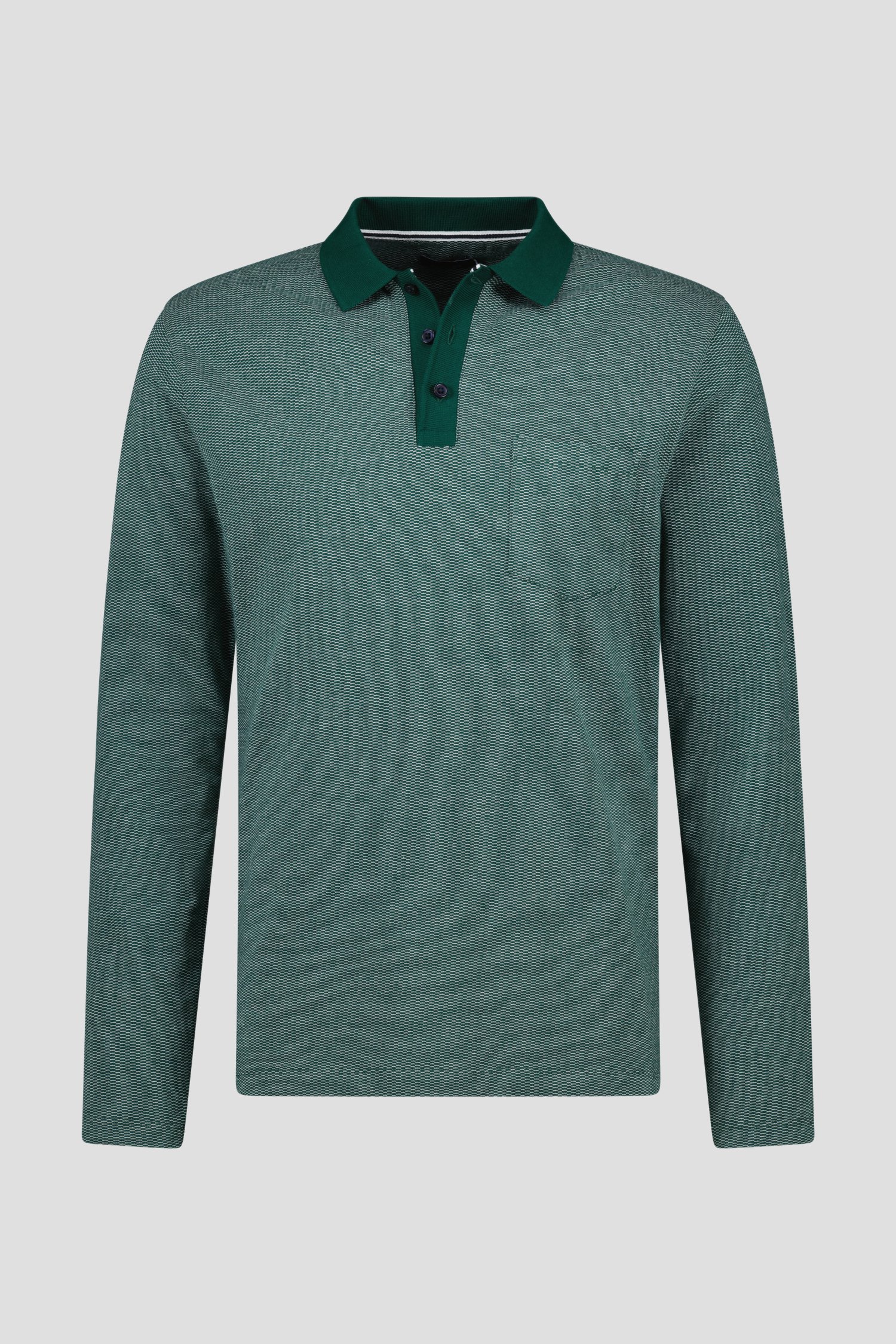 Polo vert foncé avec motif fin de Dansaert Blue pour Hommes