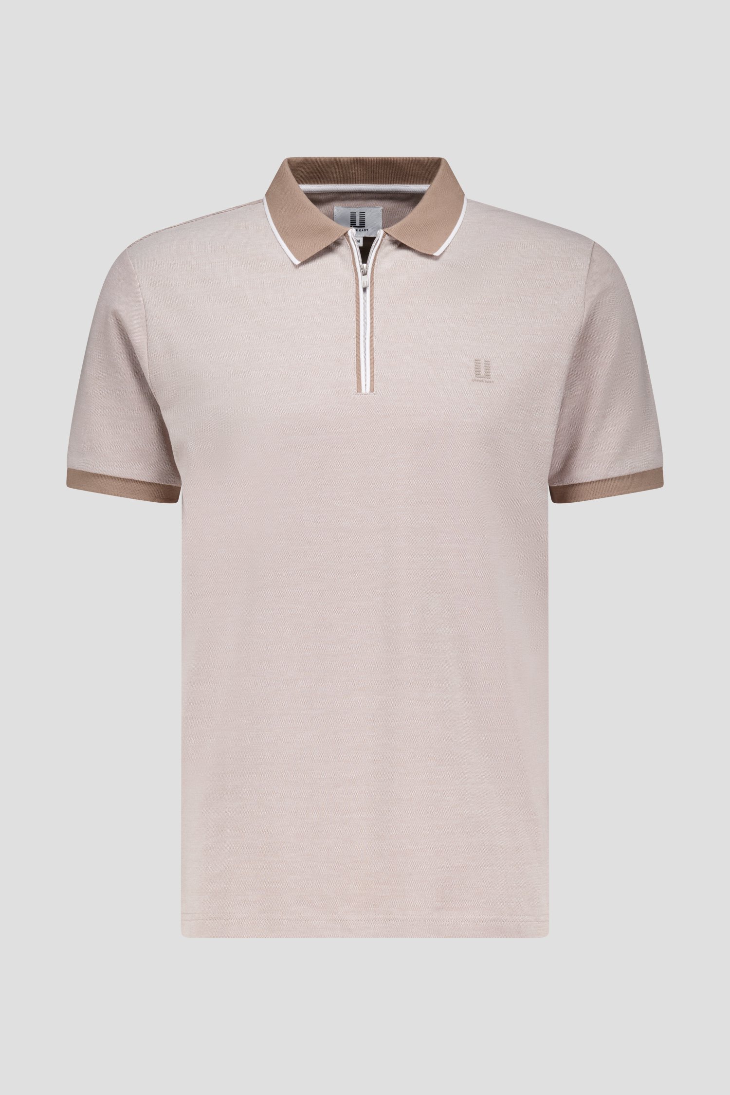 Polo zippé beige  de Upper East pour Hommes