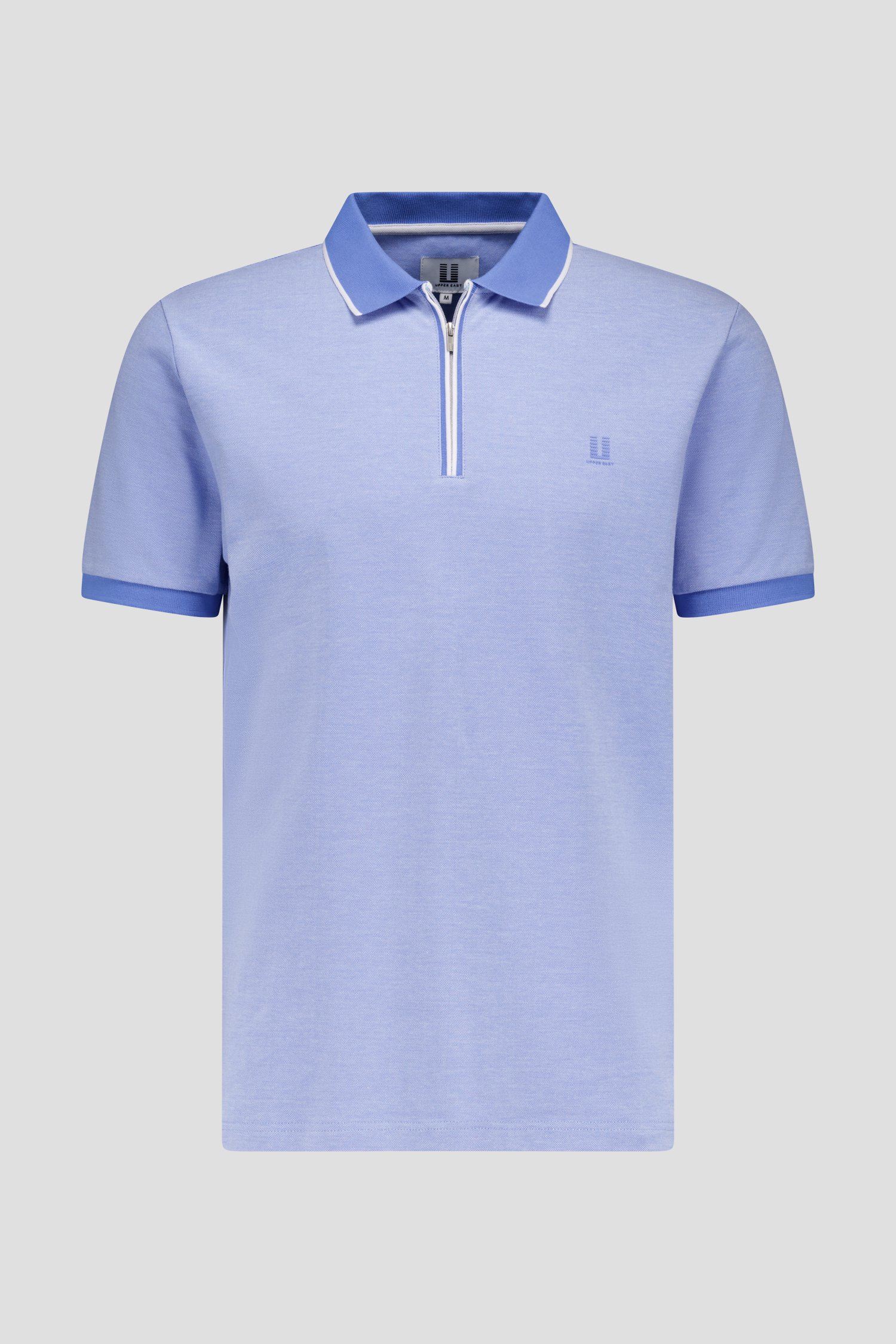 Polo zippé bleu clair  de Upper East pour Hommes