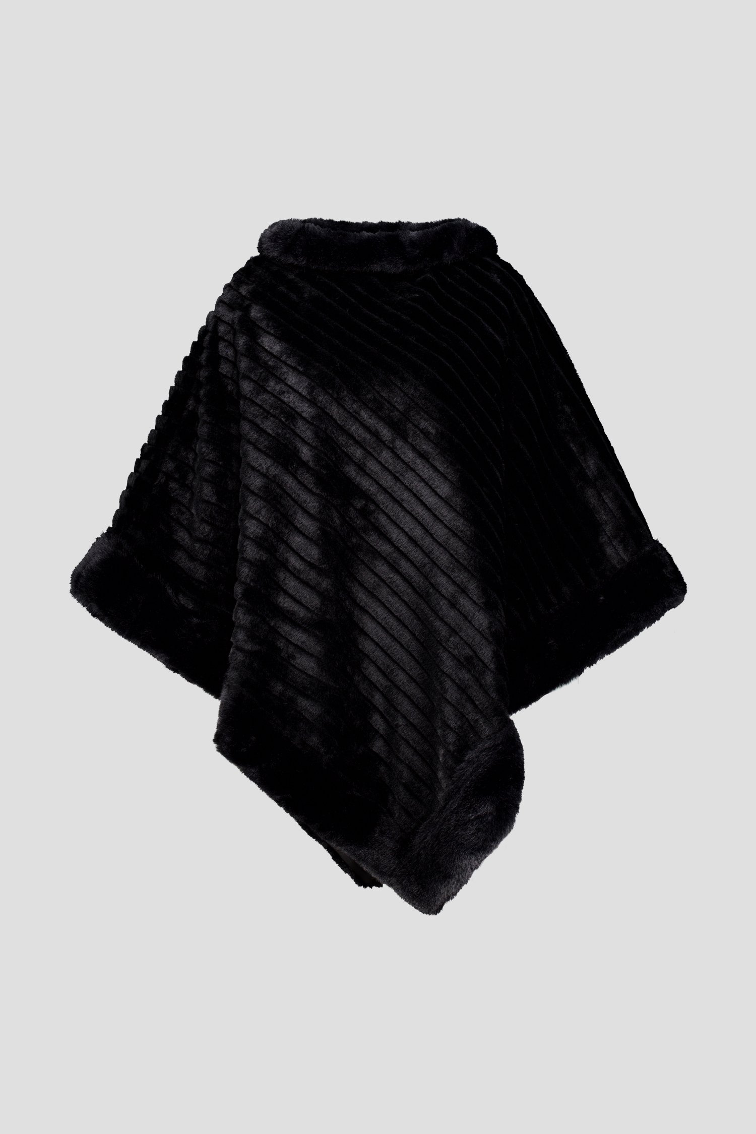 Photo produit 1 de Poncho noire en fausse fourrure de Liberty Island pour Femmes