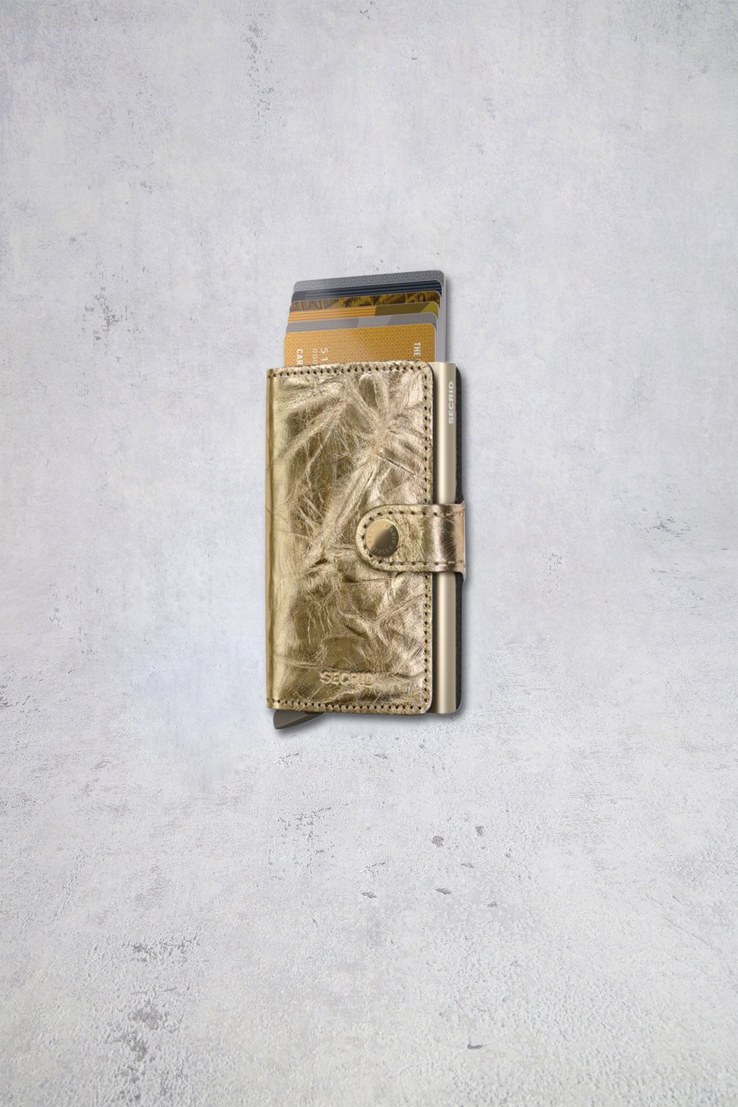 Photo supplémentaire 1 de Porte-cartes doré - Miniwallet crunch de Secri pour Femmes