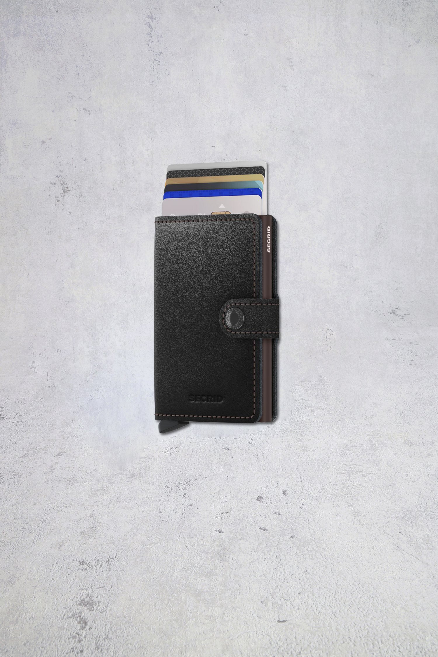 Photo supplémentaire 1 de Porte-cartes en cuir noir  - Miniwallet original de Secri pour Hommes