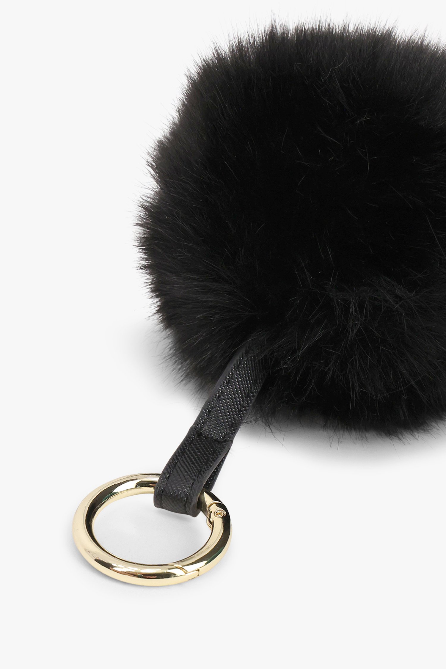 Porte-clés en fausse fourrure noire de Liberty Island pour Femmes