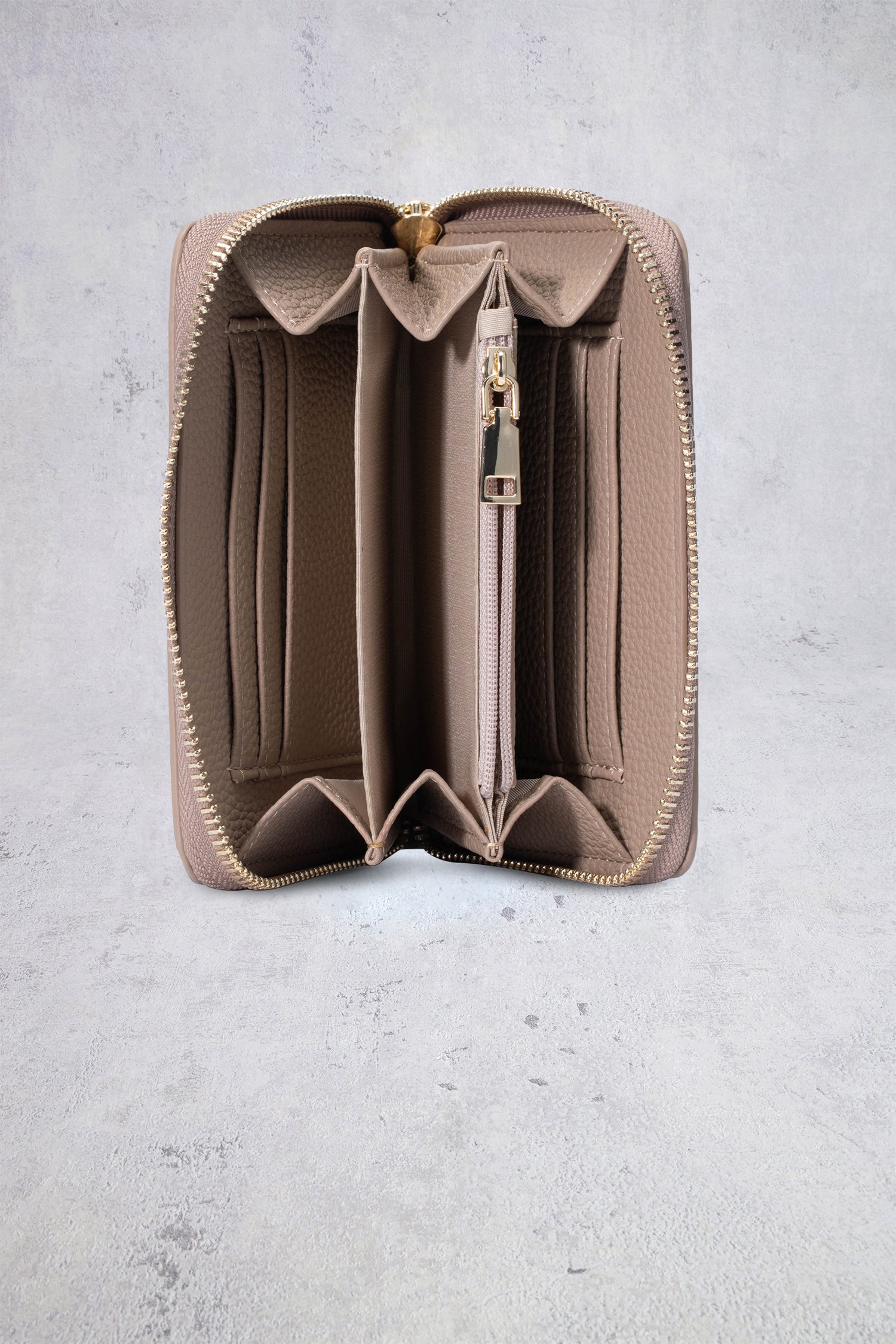 Photo produit 1 de Portefeuille taupe de Laurent David pour Femmes