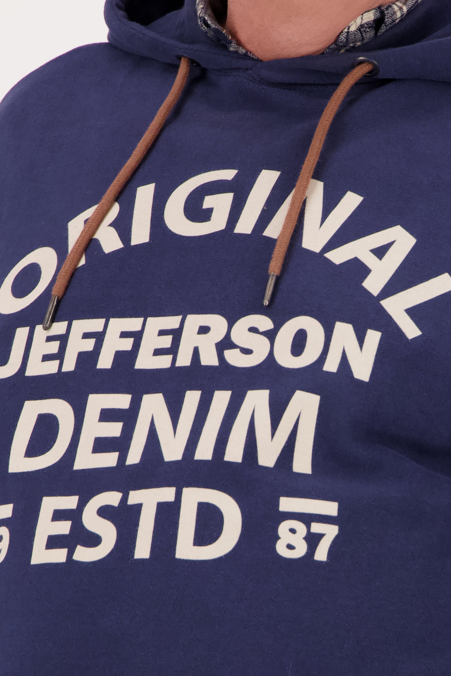 Pull à capuche bleu  de Jefferson pour Hommes