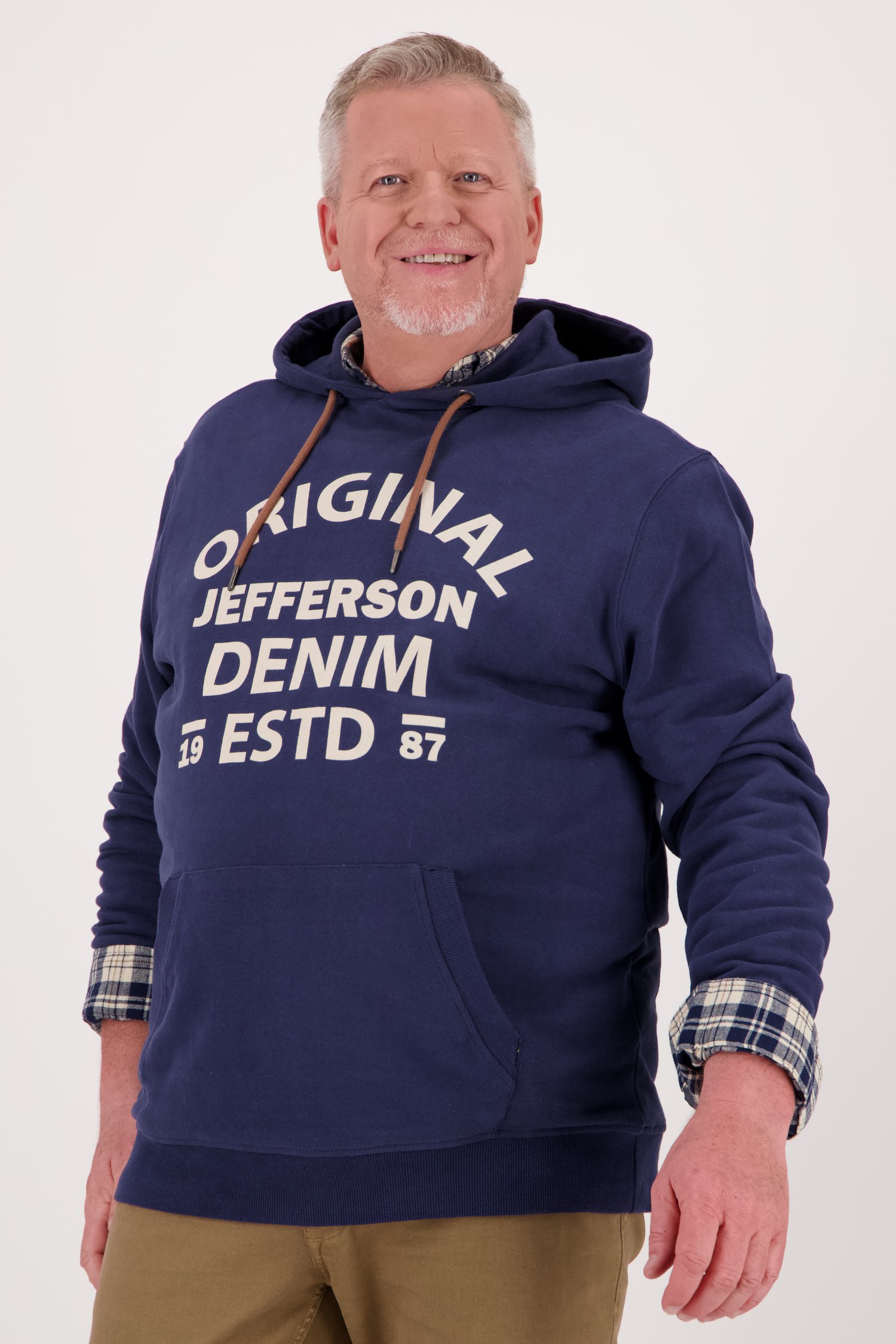 Pull à capuche bleu  de Jefferson pour Hommes