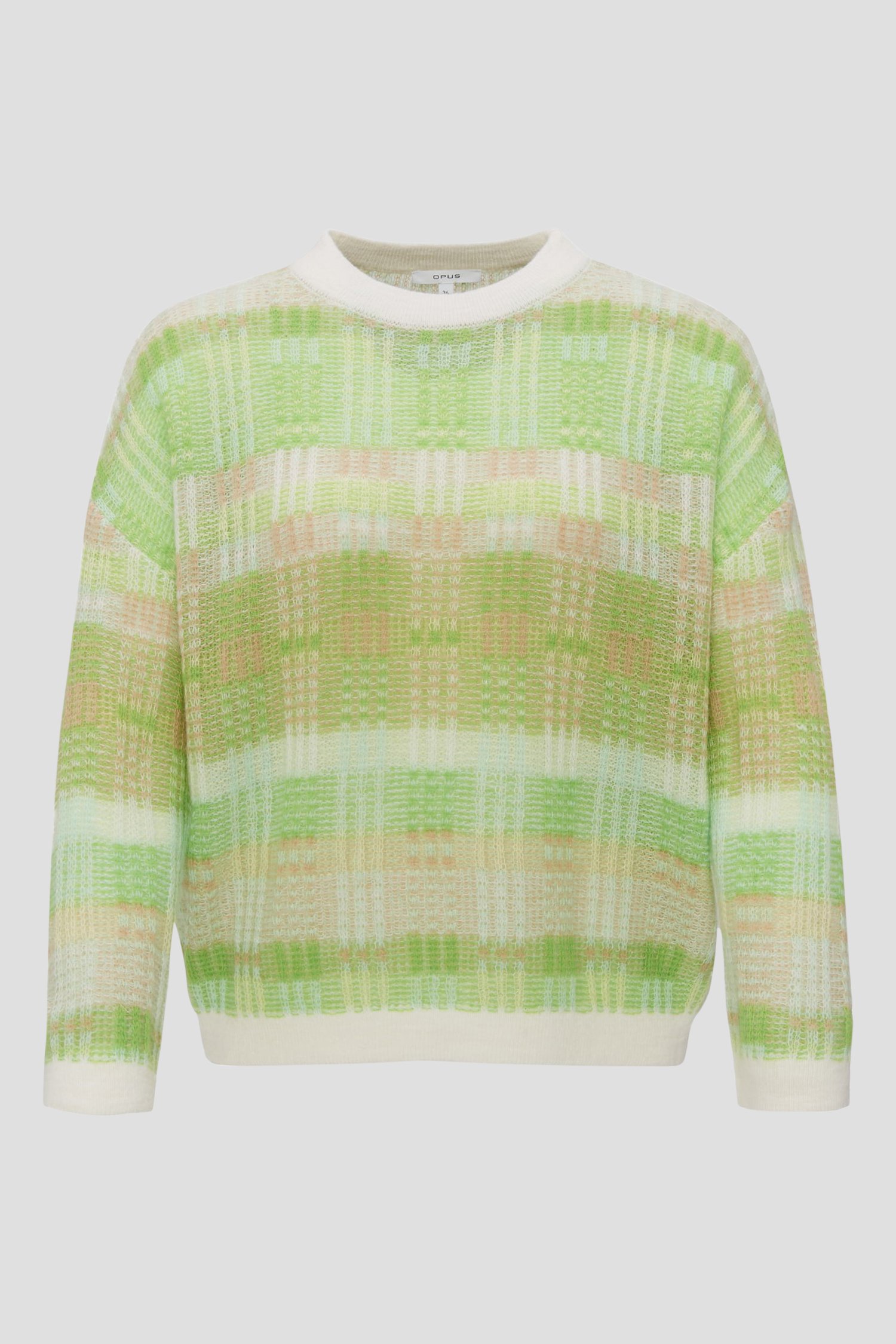 Pull à carreaux vert clair	 de Opus pour Femmes