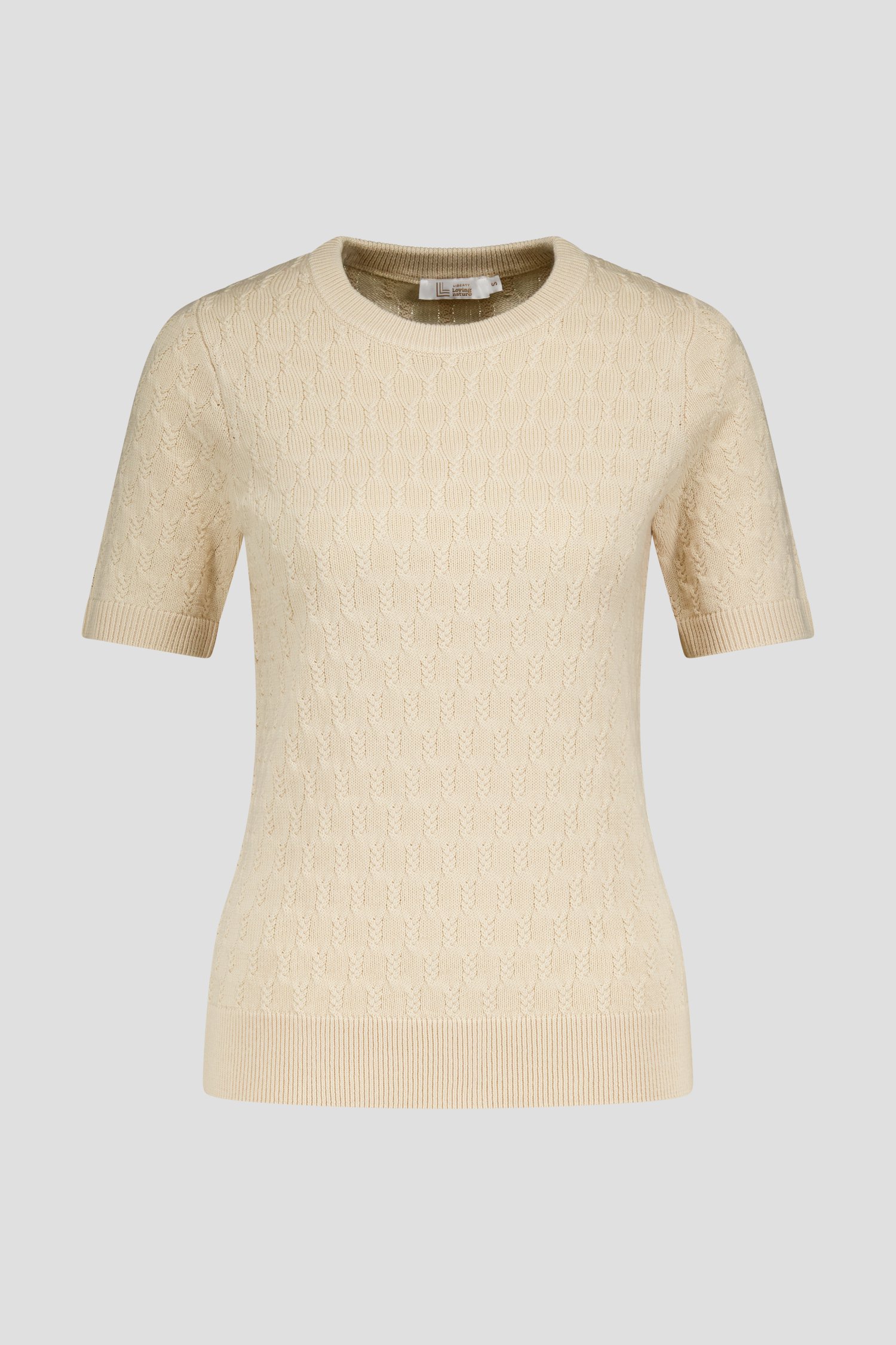 Pull à manches courtes beige de Liberty Loving nature pour Femmes