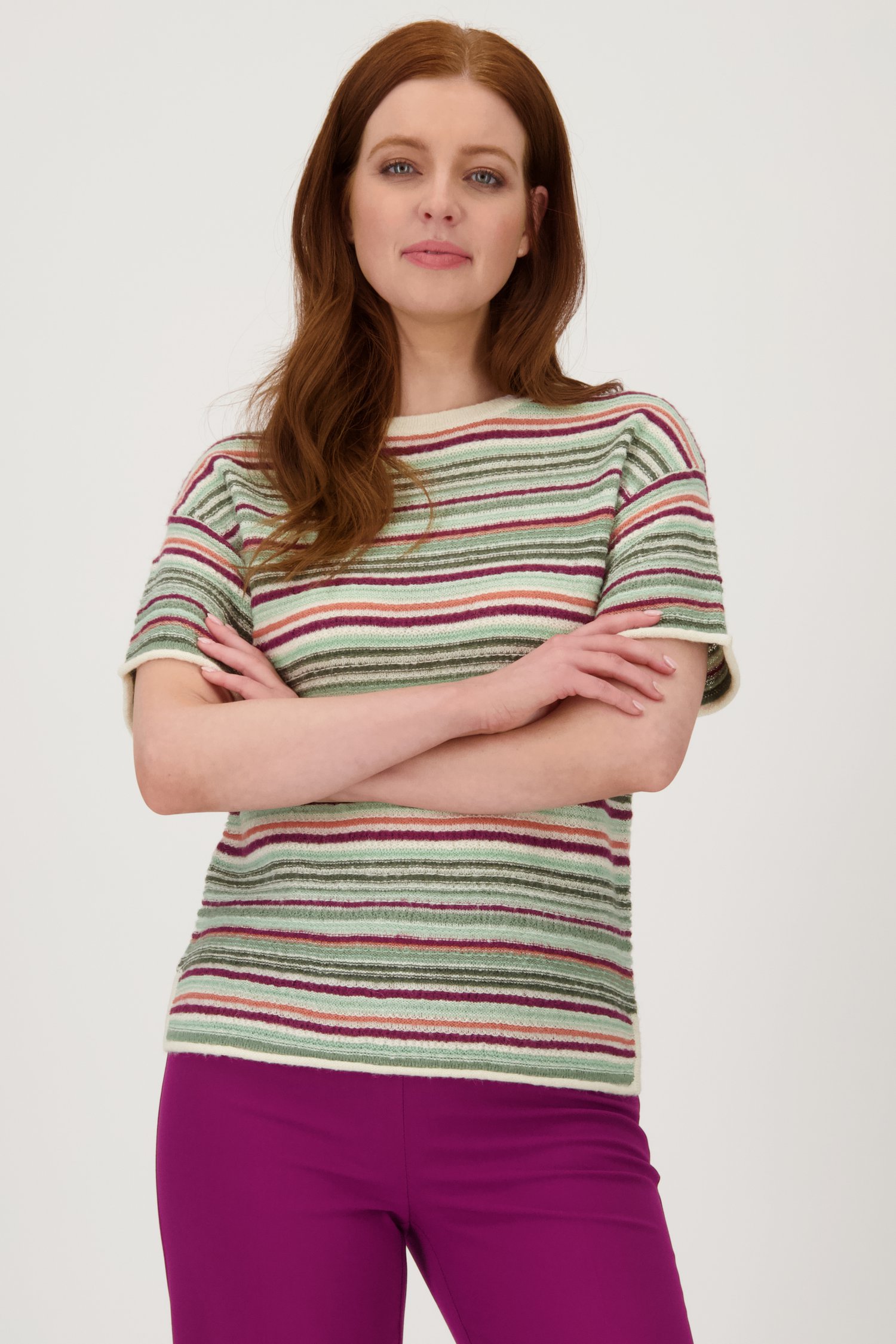Pull à manches courtes multicolore de Libelle pour Femmes