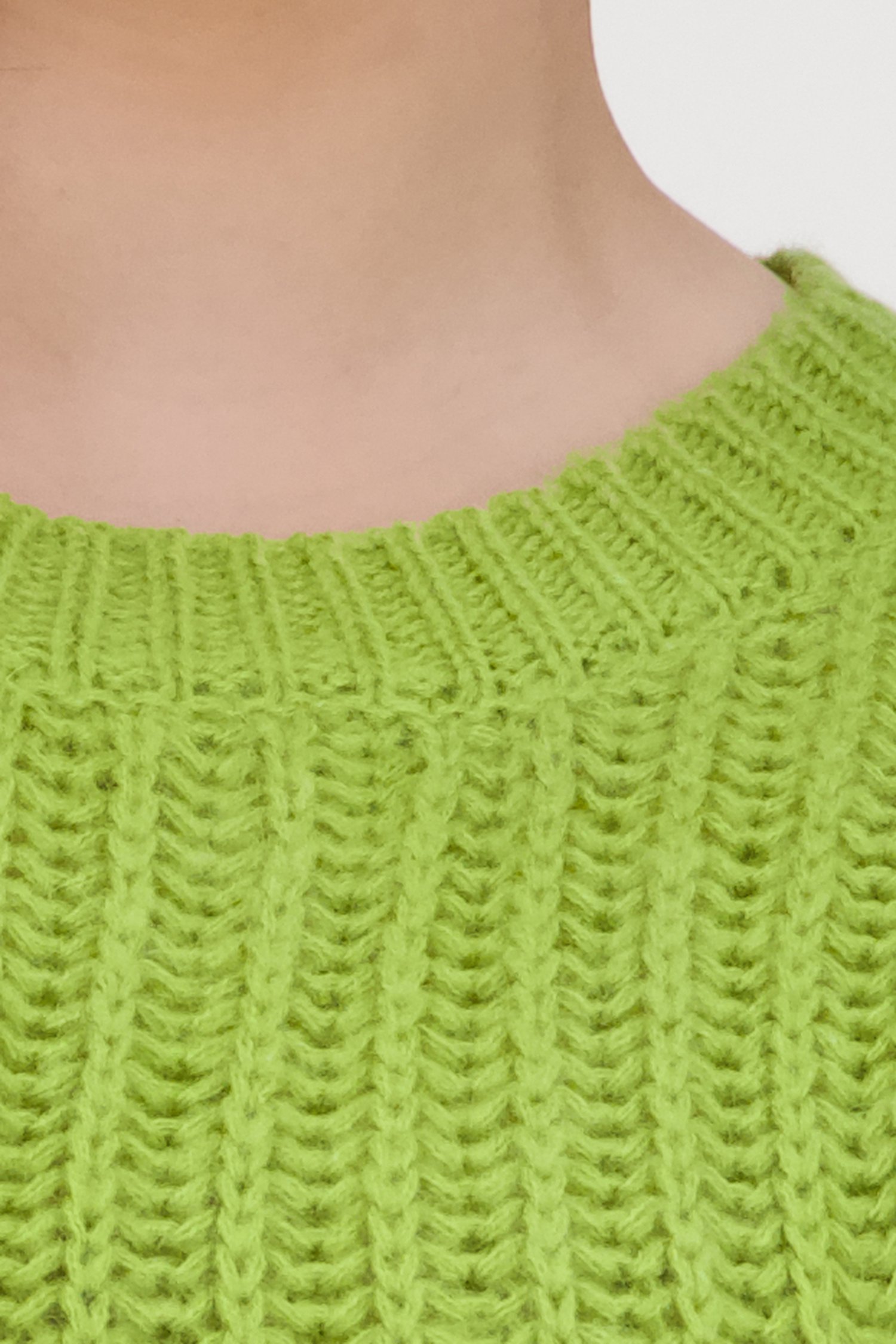 Pull à manches courtes vert de Fransa pour Femmes