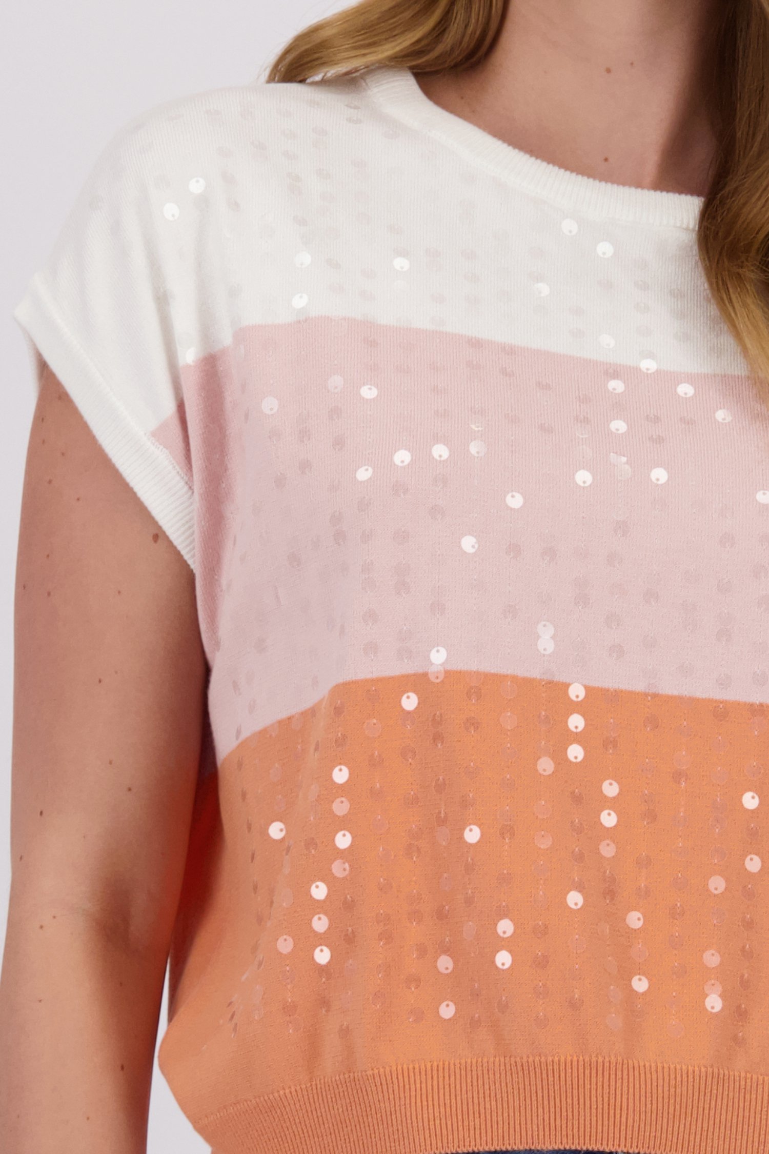 Pull à motif rayé et sequins de More & More pour Femmes