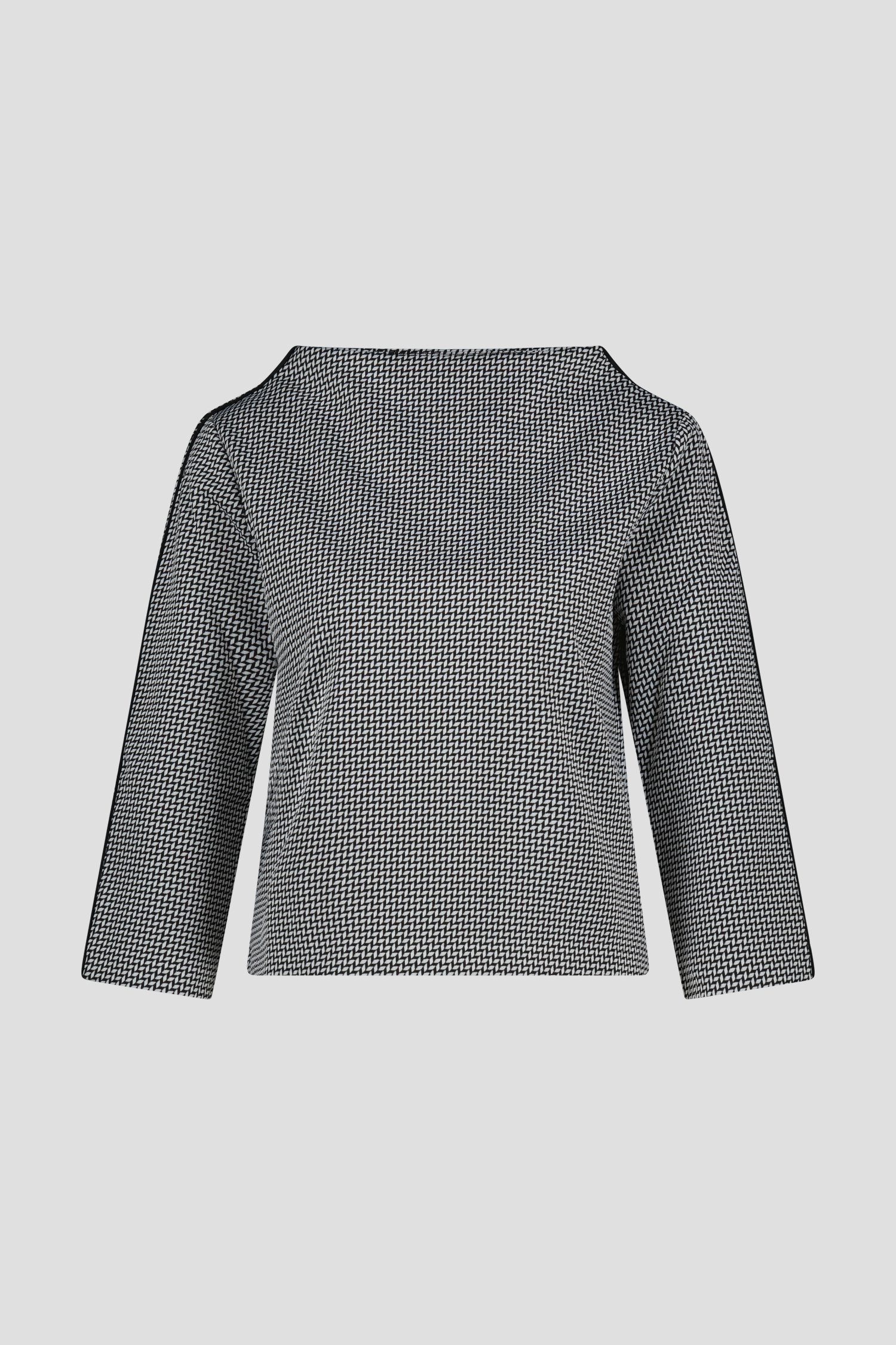 Pull avec un fin motif noir et blanc de D'Auvry pour Femmes