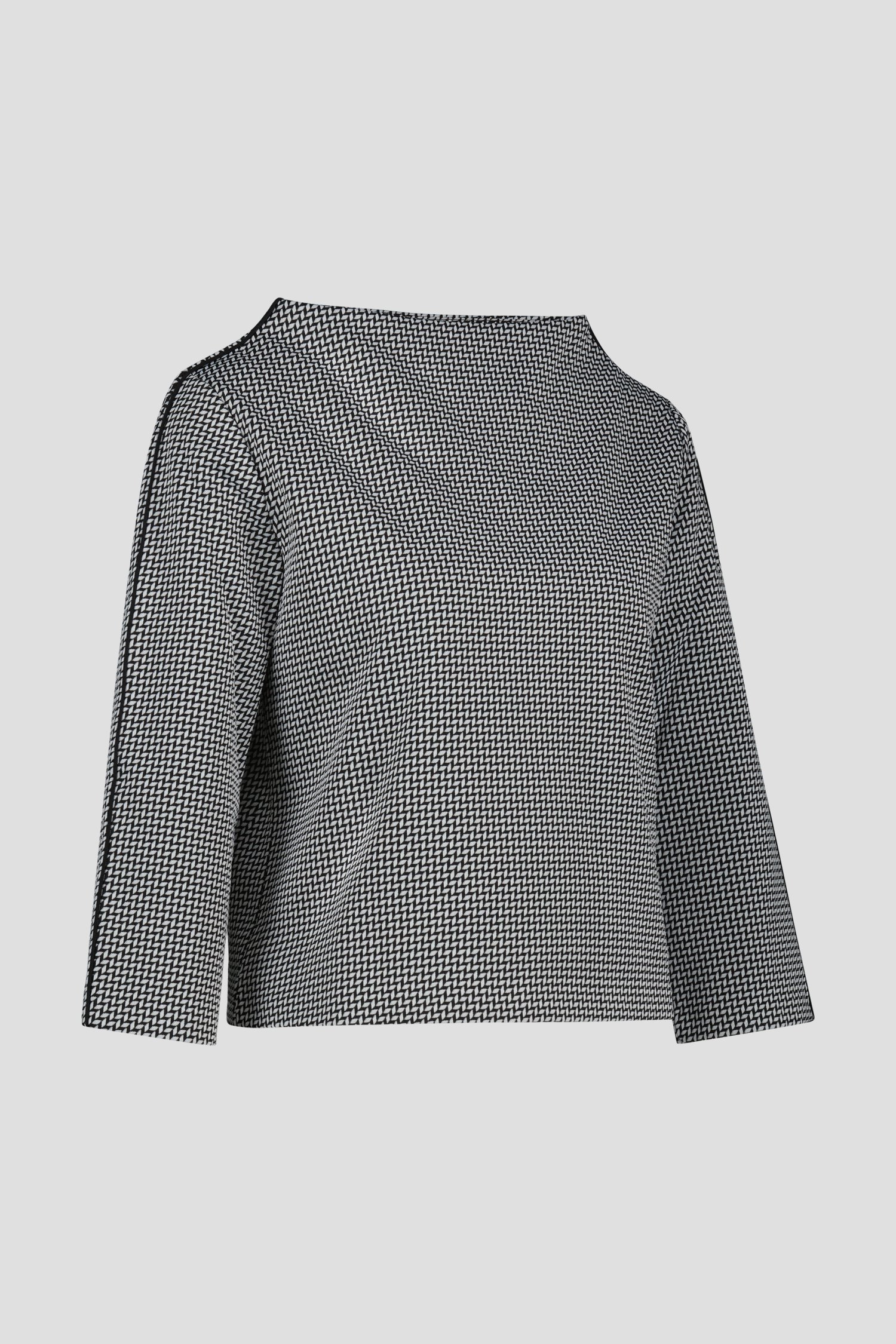 Pull avec un fin motif noir et blanc de D'Auvry pour Femmes