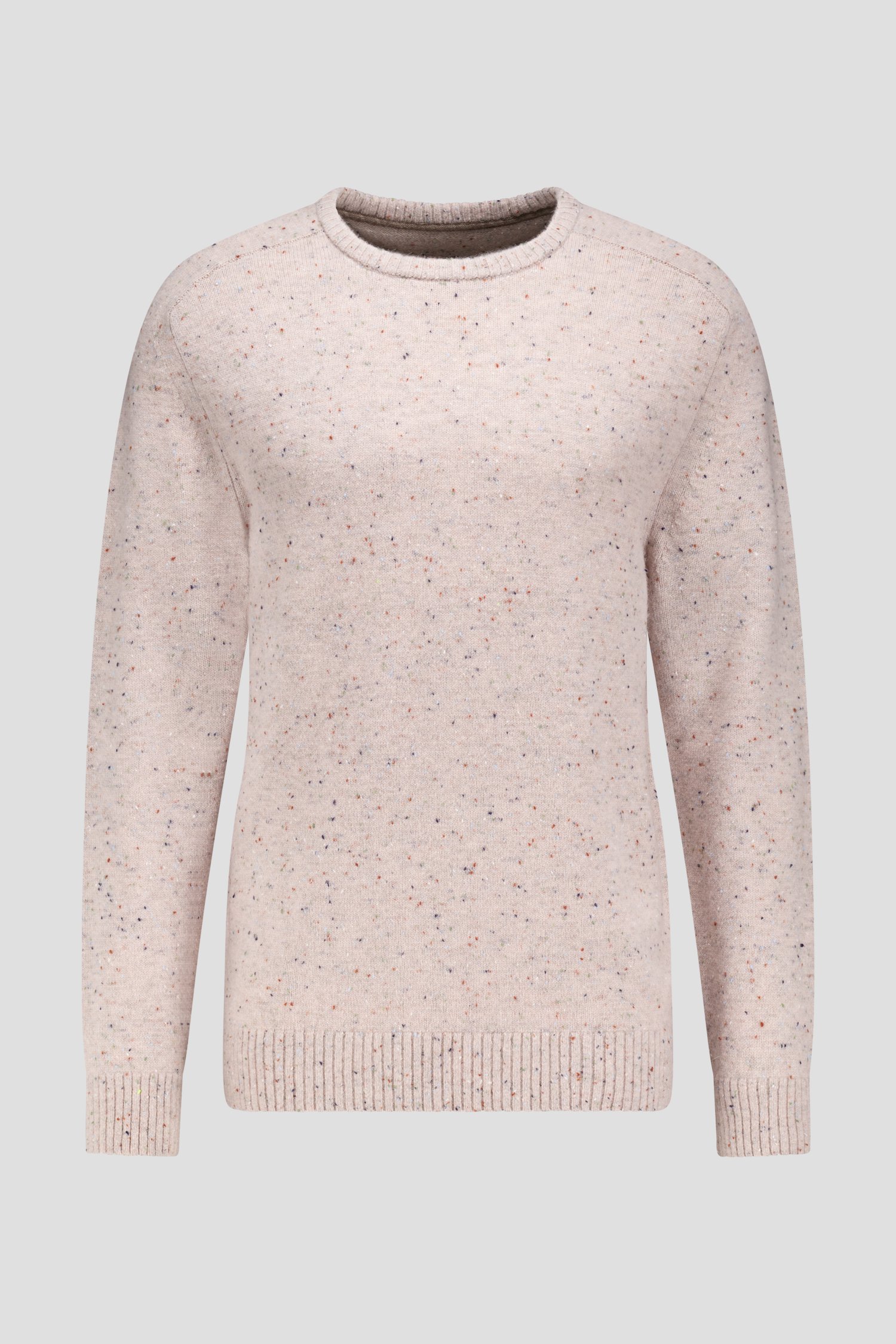Photo produit 1 de Pull beige à col rond avec effet moucheté de Upper East pour Hommes