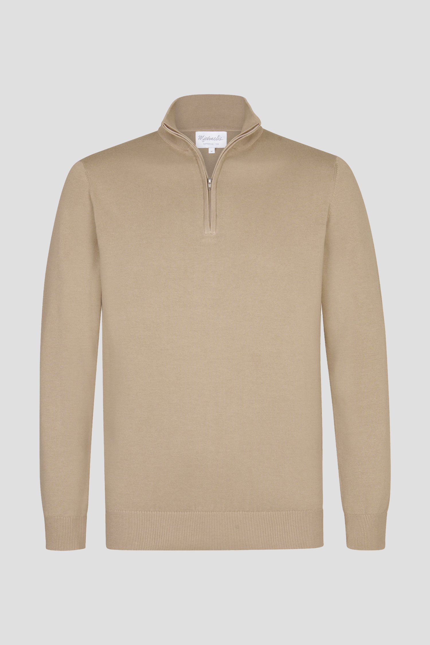 Photo produit 1 de Pull beige à fermeture éclair courte de Michaelis pour Hommes
