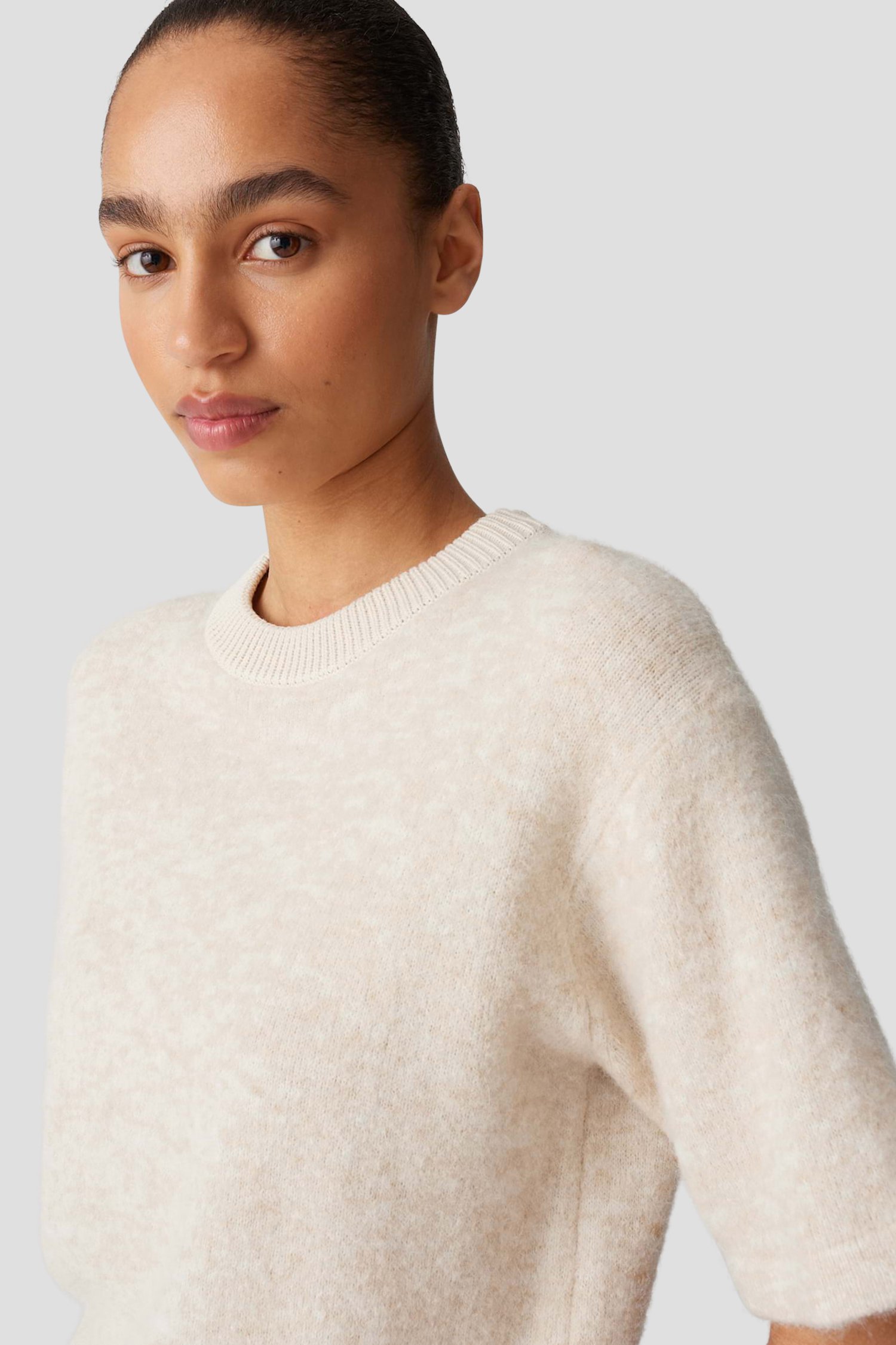 Pull beige à manches courtes de Opus | 7644307 | Vêtements femmes | e5