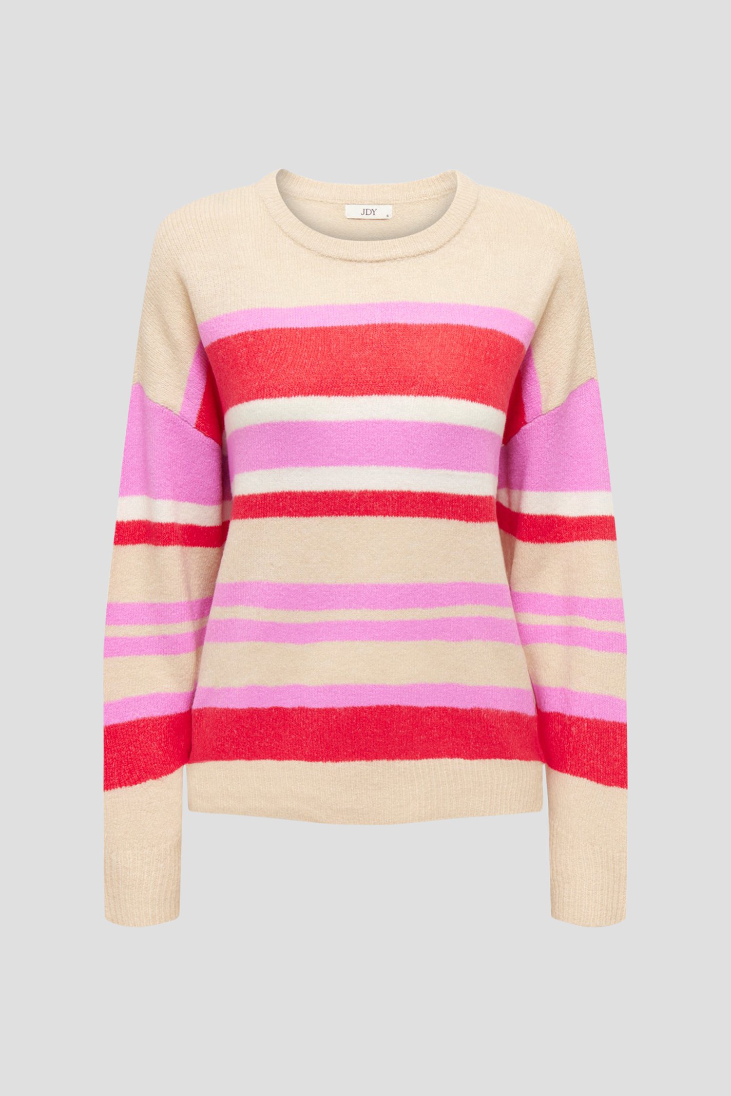 Pull beige à motifs rayés de JDY pour Femmes