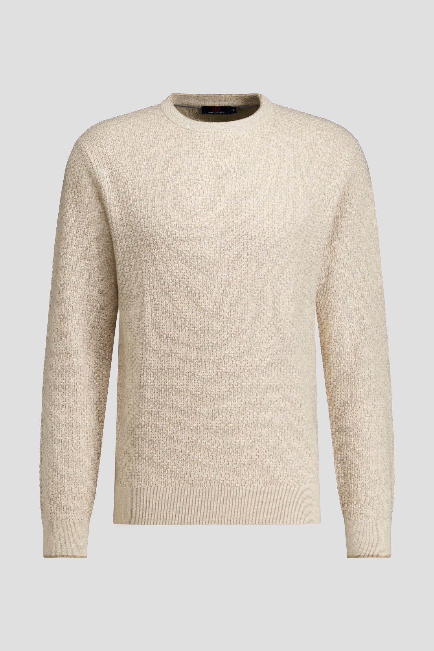 Photo produit 1 de Pull beige à structure rotin de Dansaert Blue pour Hommes