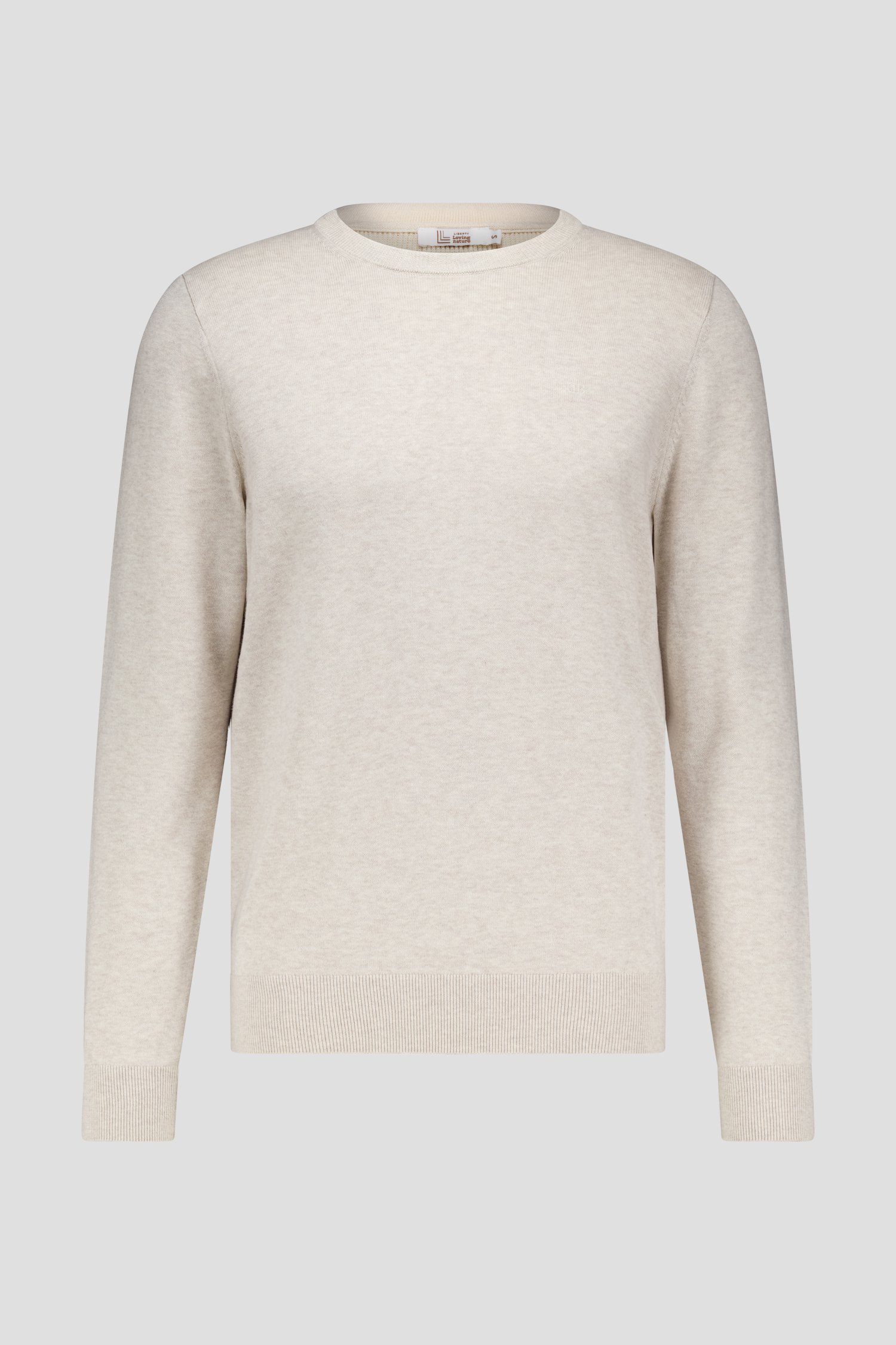 Pull beige clair à col rond de Dansaert Blue pour Hommes