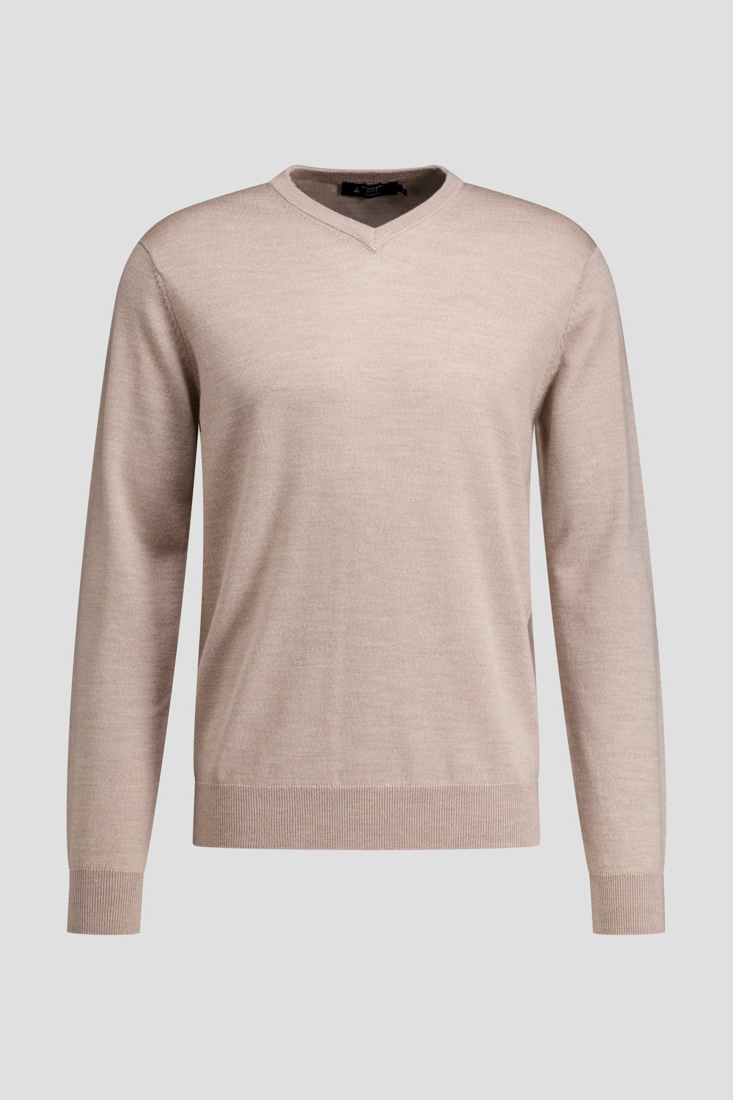 Photo produit 1 de Pull beige en laine à col V de Dansaert Black Premium pour Hommes