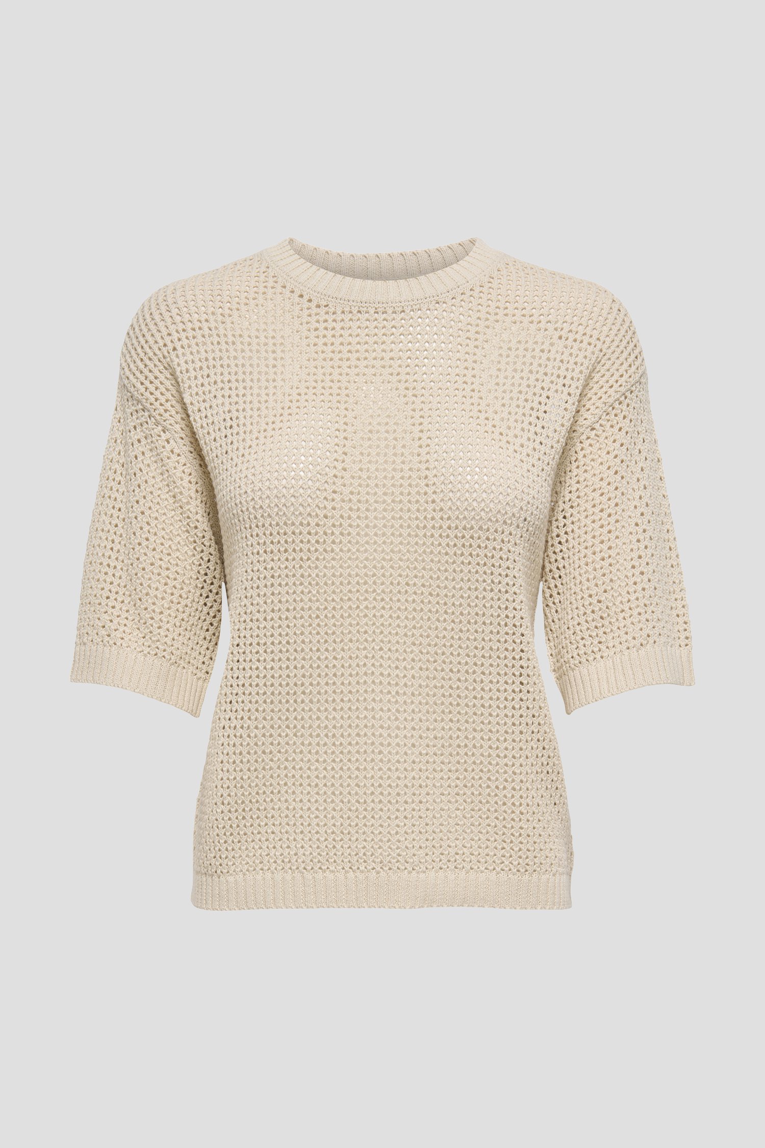 Pull beige tricot à manches courtes de JDY pour Femmes
