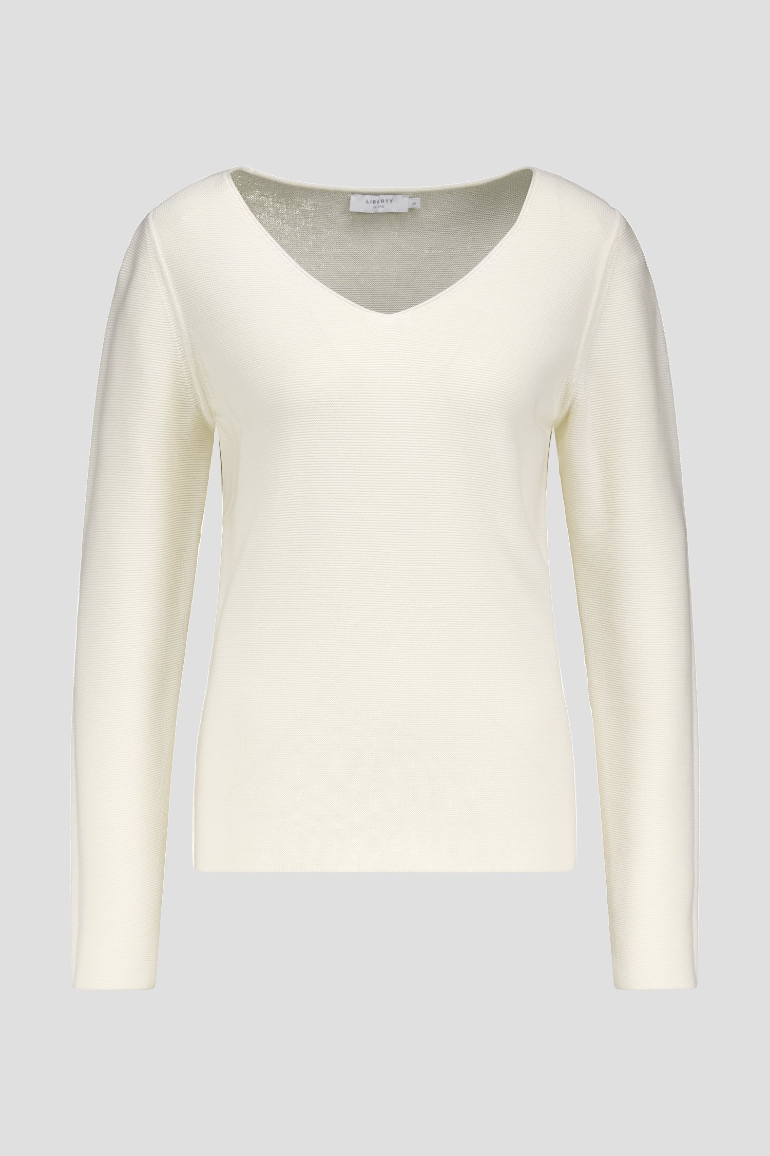 Pull blanc avec col en V de Liberty Island pour Femmes