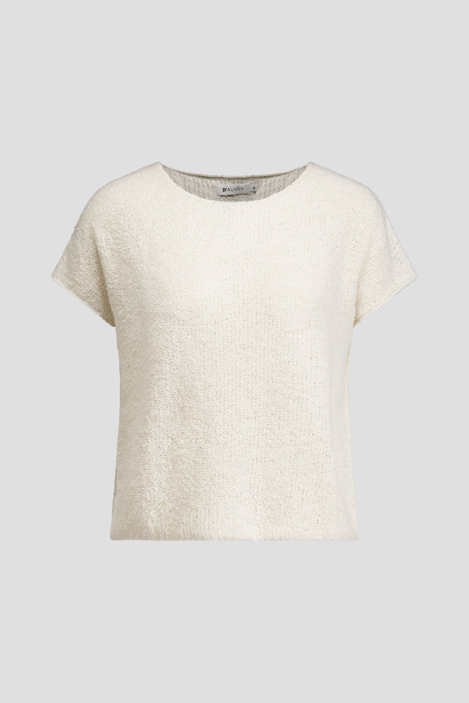 Photo produit 1 de Pull blanc en maille à manches courtes de D'Auvry pour Femmes