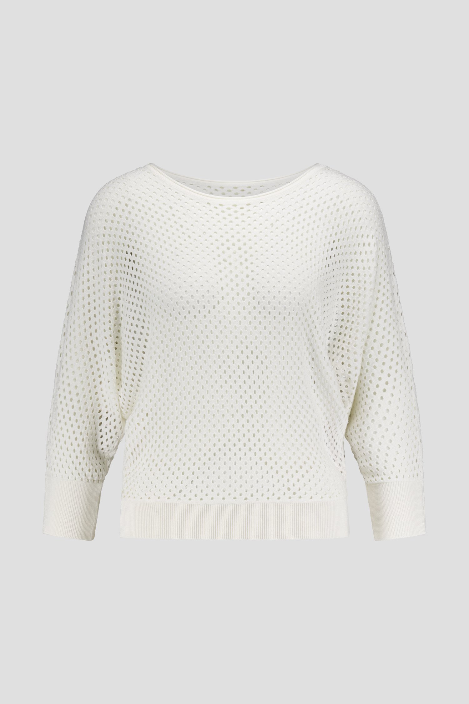 Pull blanc en maille avec motif ajouré de More & More pour Femmes