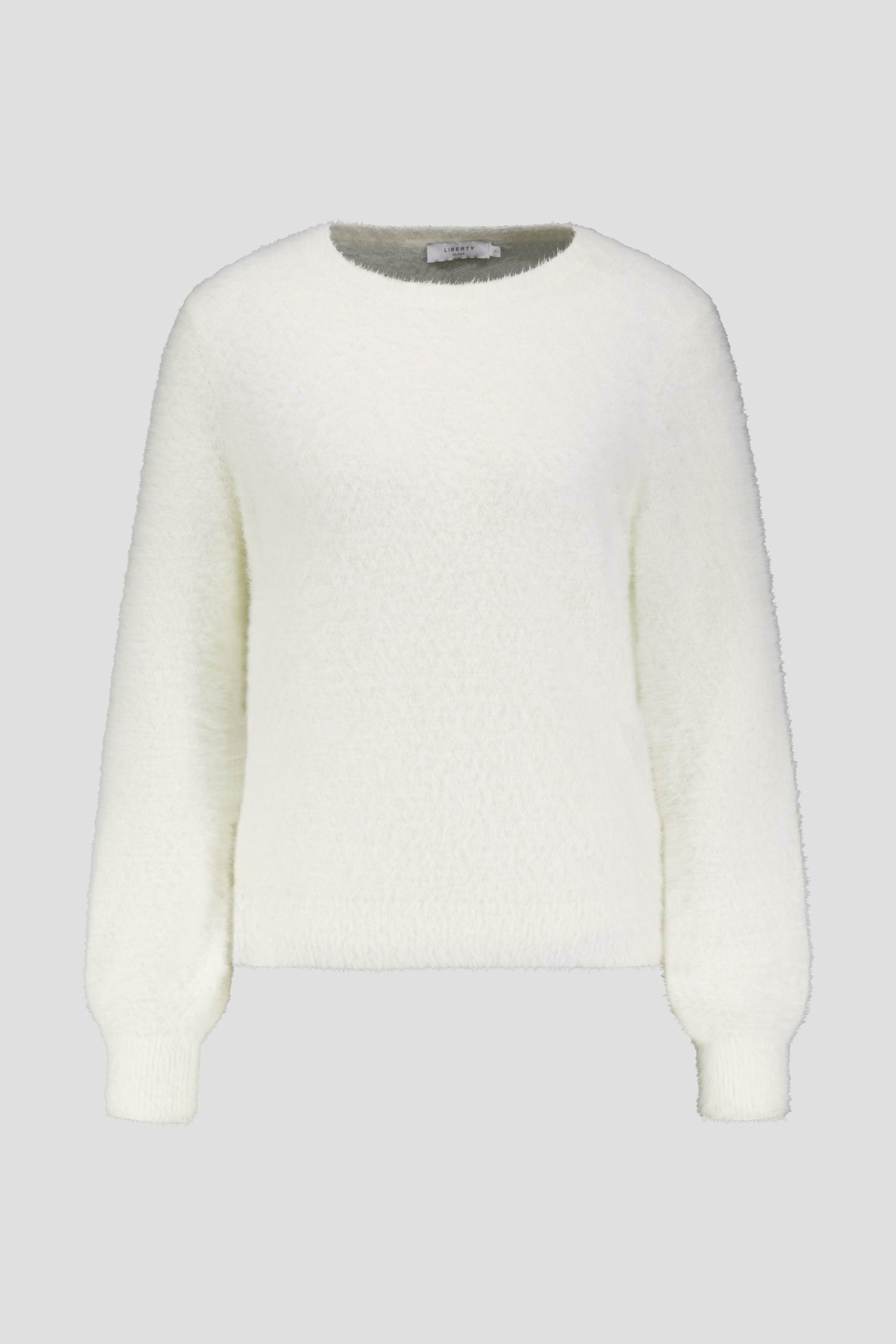 Photo produit 1 de Pull blanc en tissu imitation fourrure de Liberty Island pour Femmes