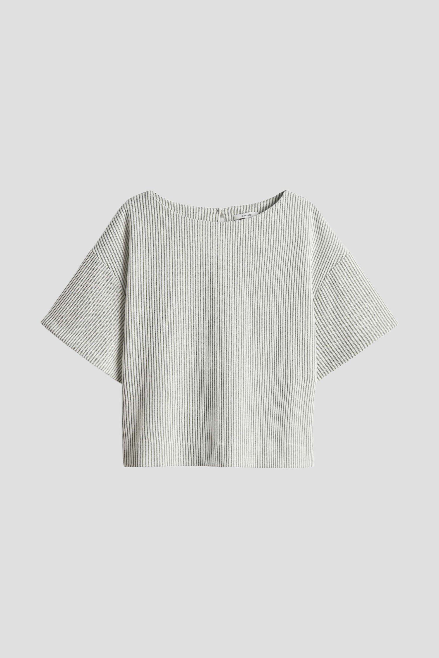 Photo produit 1 de Pull blanc et vert rayé de Opus pour Femmes