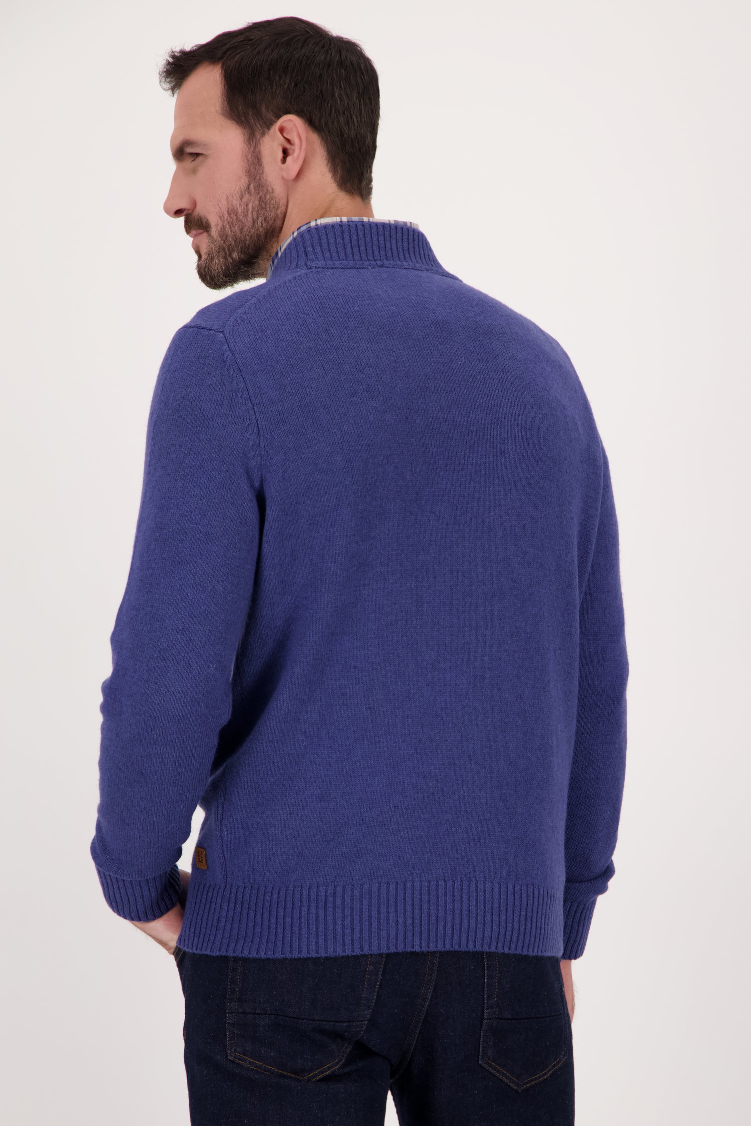 Pull bleu avec laine	 de Upper East pour Hommes