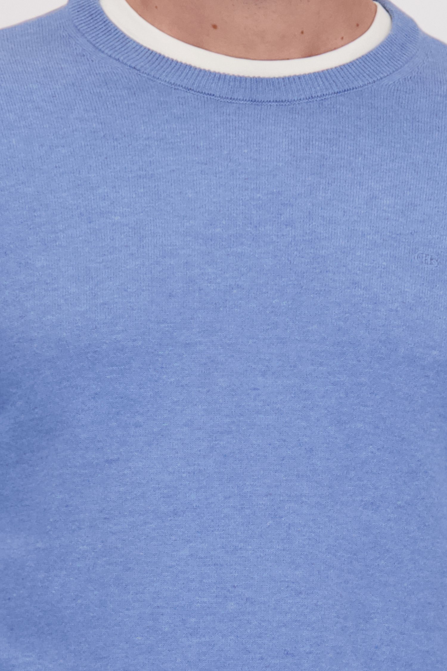 Pull bleu clair à col rond de Dansaert Blue pour Hommes
