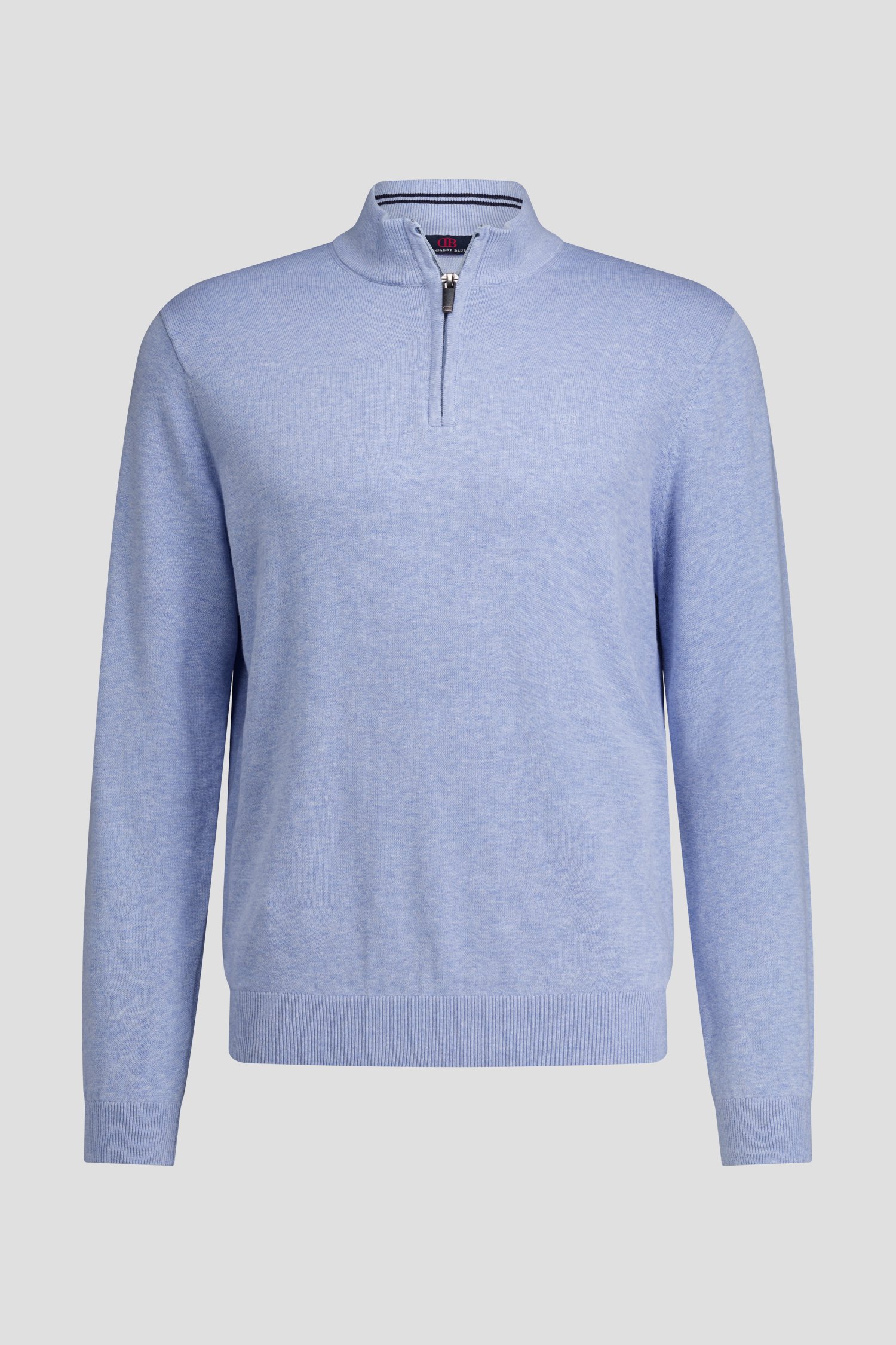 Photo produit 2 de Pull bleu clair à col zippé de Dansaert Blue pour Hommes