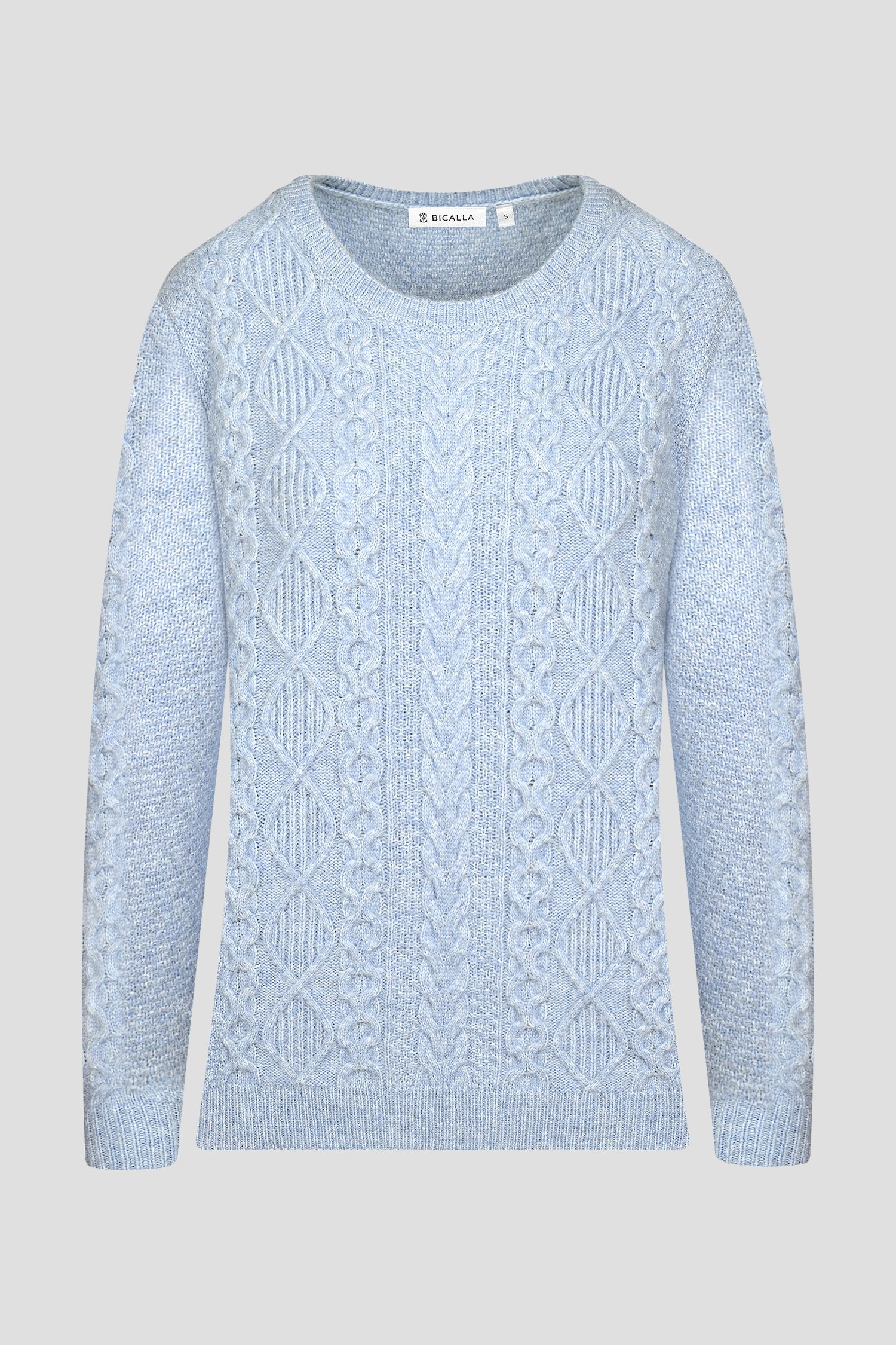 Pull bleu clair à motif câblé	 de Bicalla pour Femmes