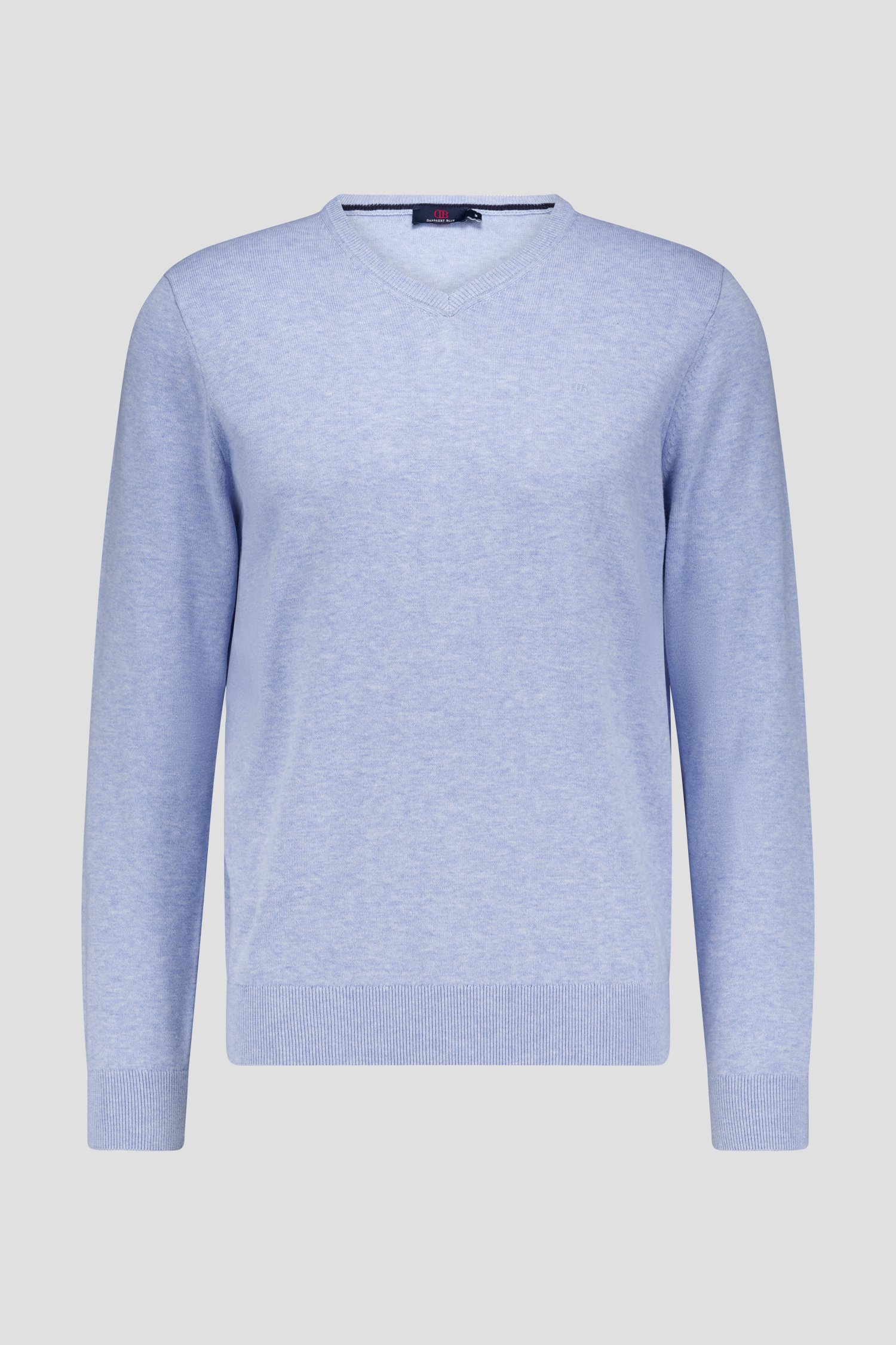 Pull bleu clair avec col en V de Dansaert Blue pour Hommes