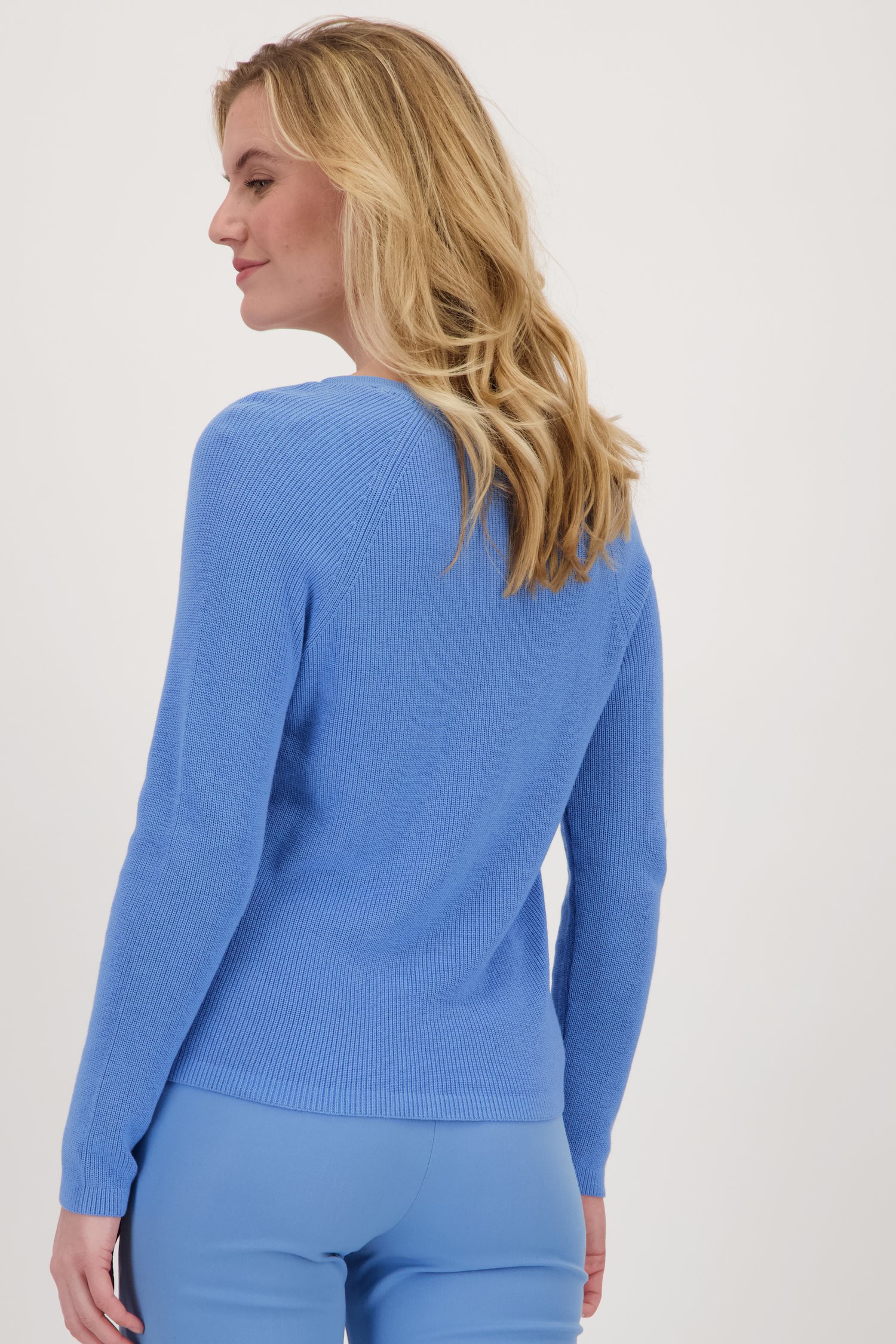 Pull bleu clair finement tricoté de Liberty Island pour Femmes