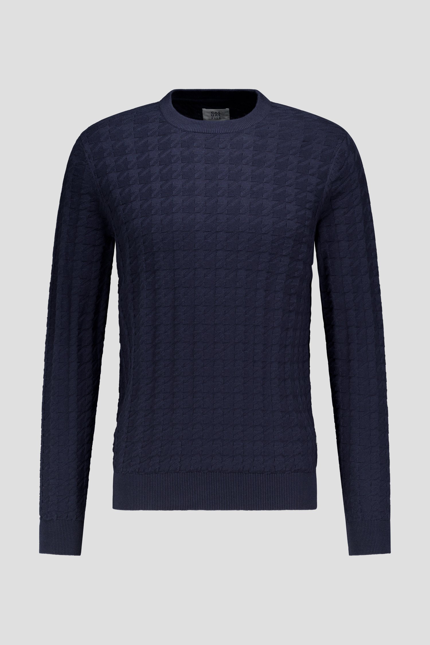 Photo produit 1 de Pull bleu en coton de Casual Five pour Hommes