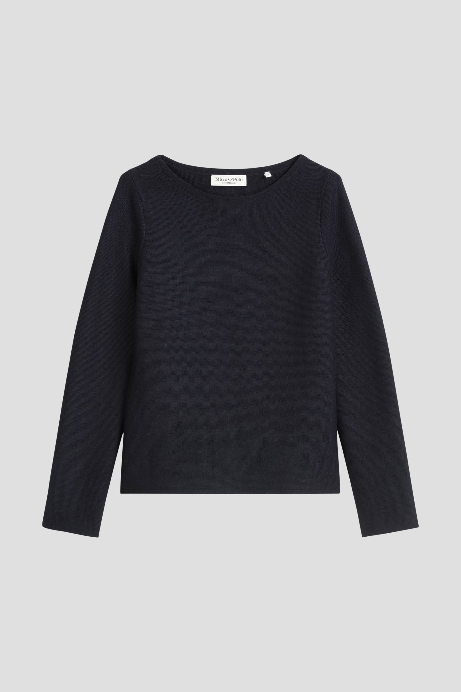 Photo produit 1 de Pull bleu foncé à col bateau de Marc O'Polo pour Femmes