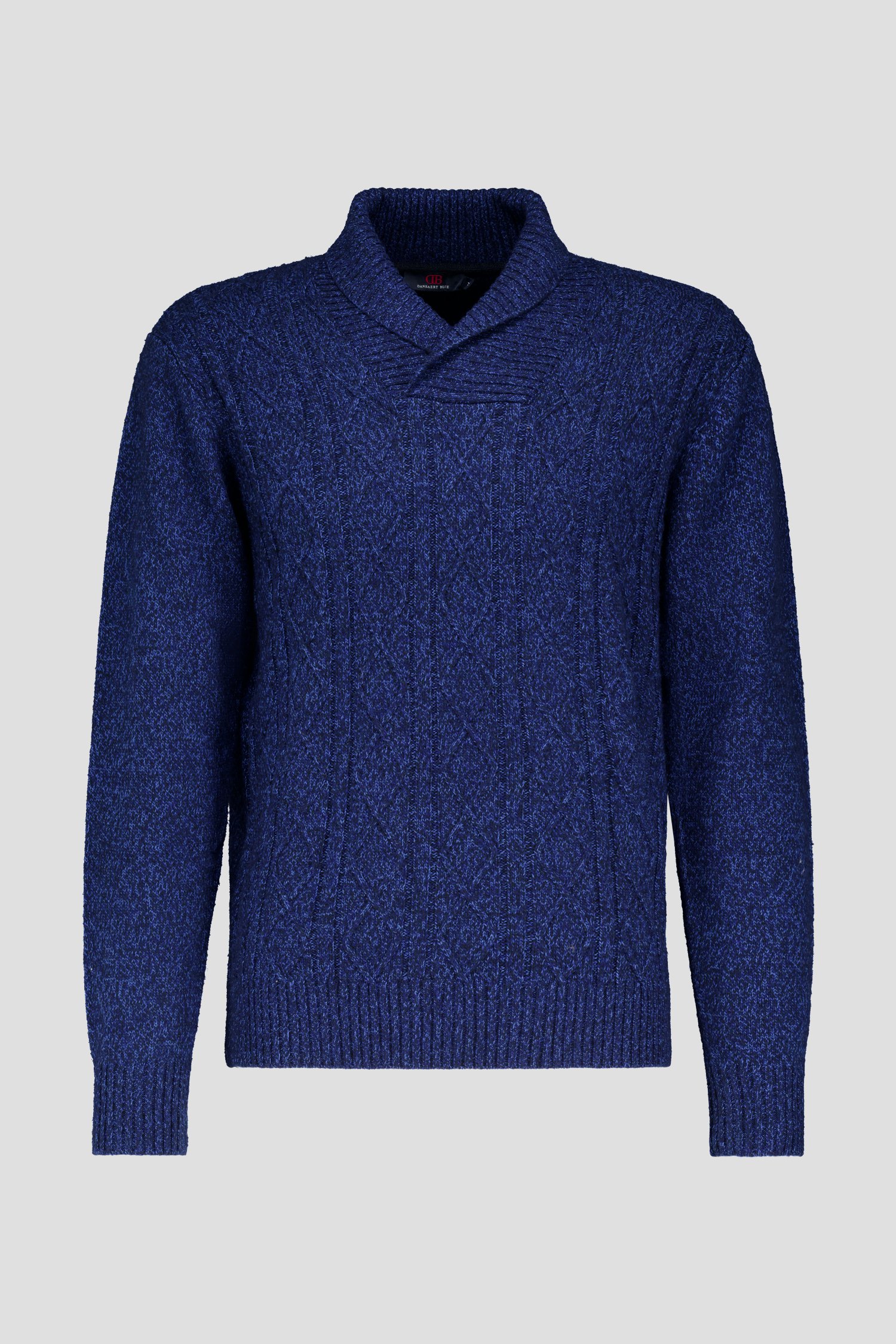 Pull bleu foncé avec de la laine	 de Dansaert Blue pour Hommes