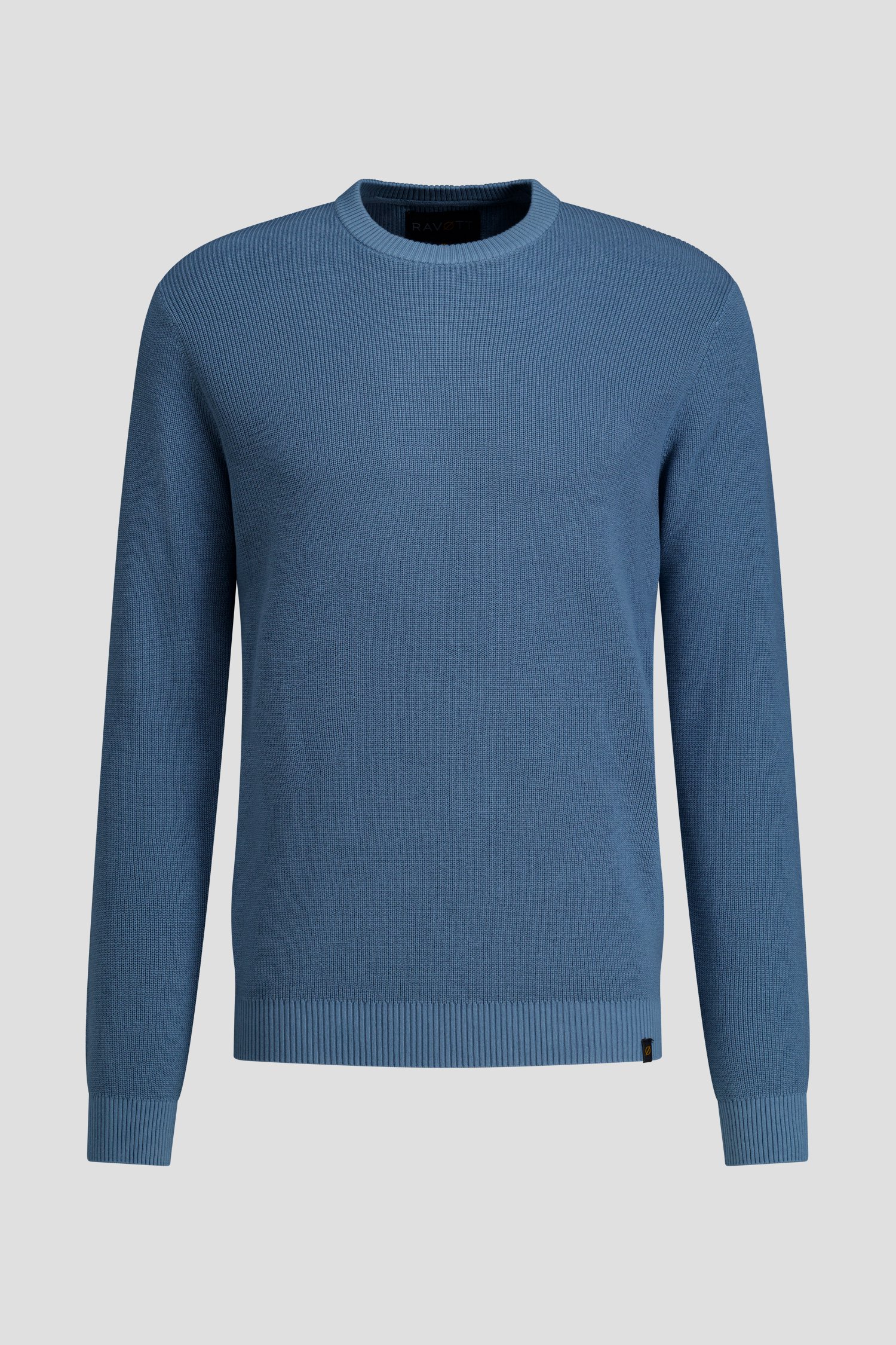Photo produit 1 de Pull bleu gris à col rond de Ravøtt pour Hommes