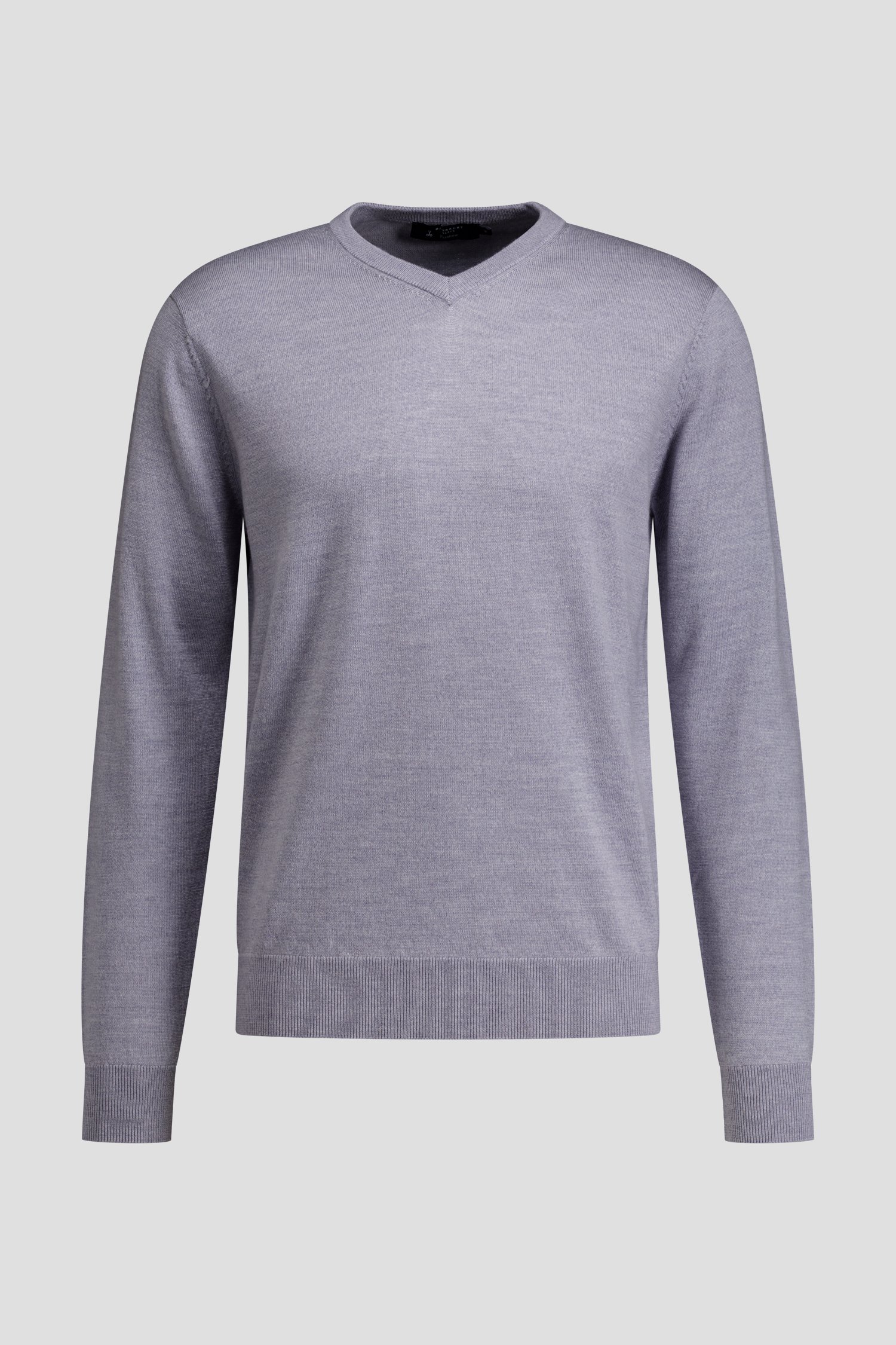 Photo produit 1 de Pull bleu gris en laine à col V de Dansaert Black Premium pour Hommes