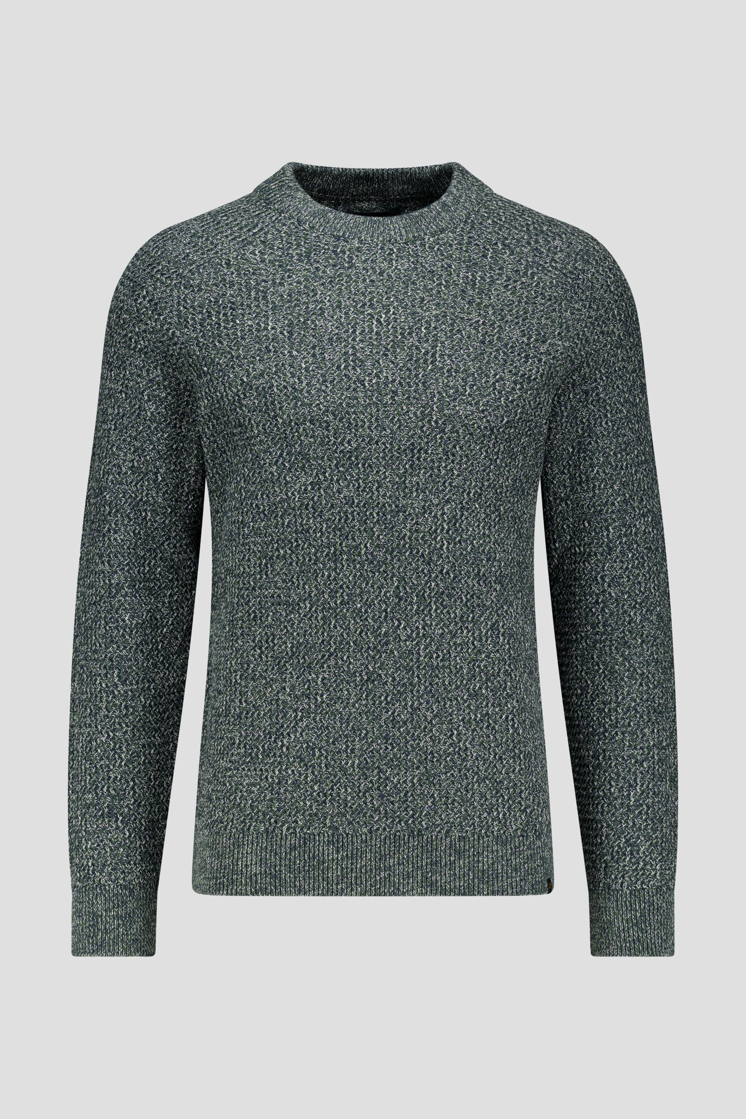 Photo produit 1 de Pull bleu-vert mélangé avec col rond  de Ravøtt pour Hommes