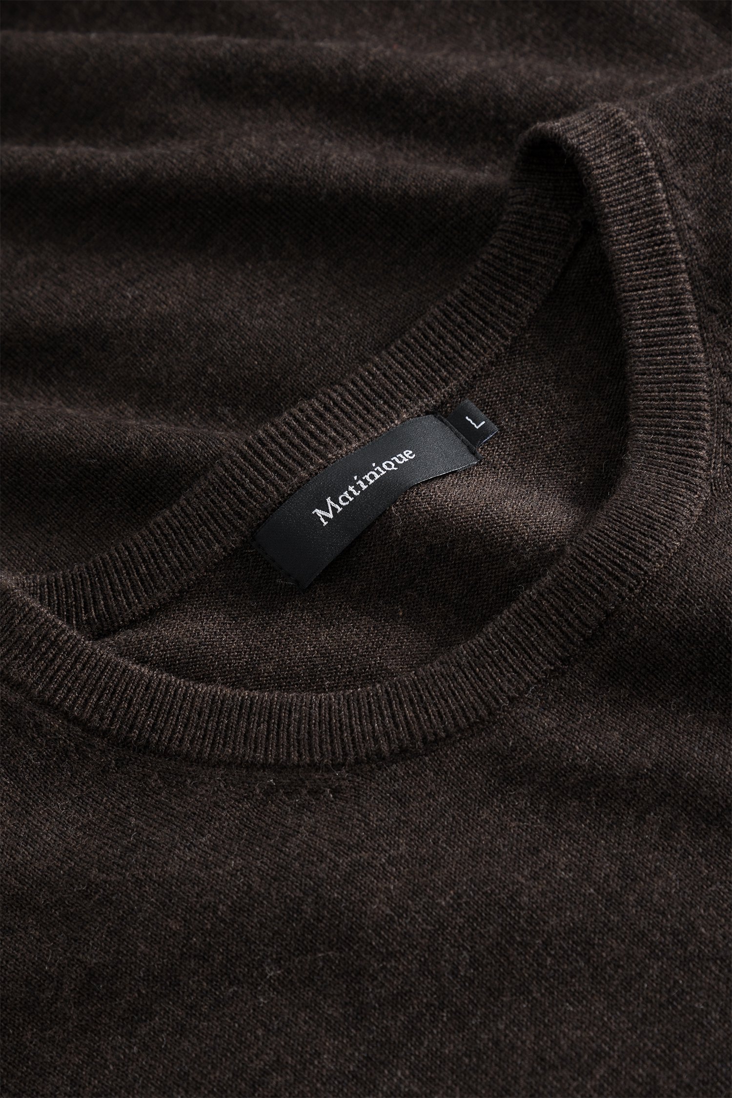 Photo produit 2 de Pull brun à col rond de Matinique pour Hommes