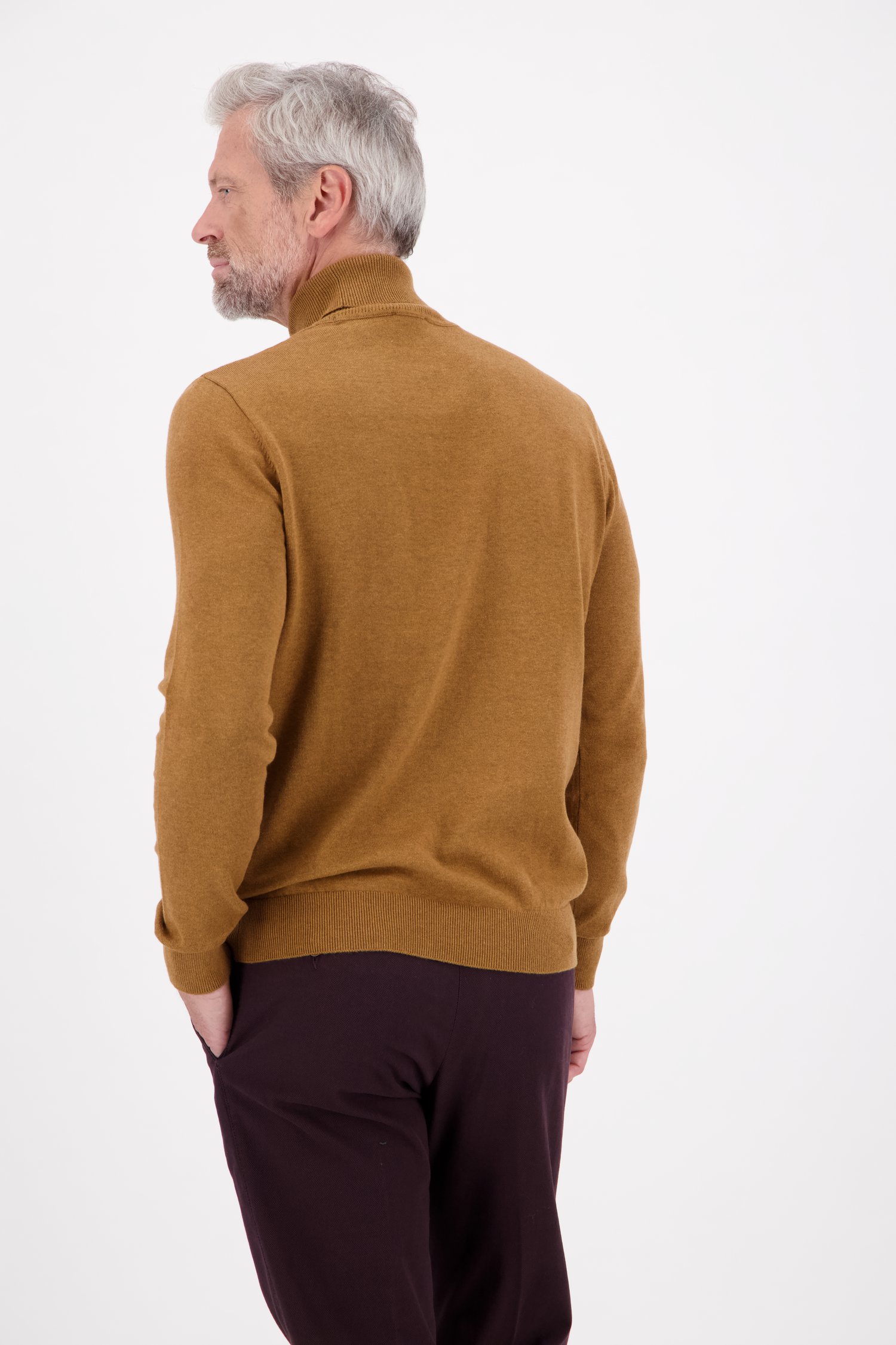 Pull brun à col roulé de Dansaert Blue pour Hommes