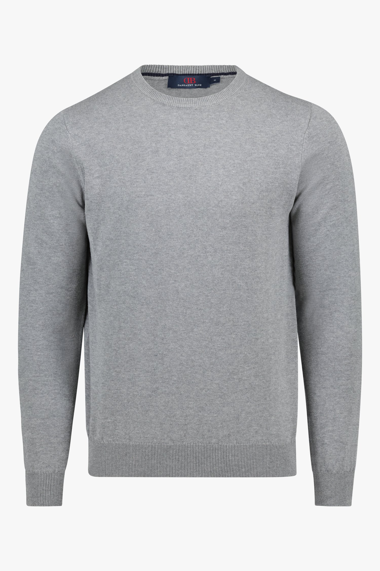 Pull col rond gris de Dansaert Blue pour Hommes