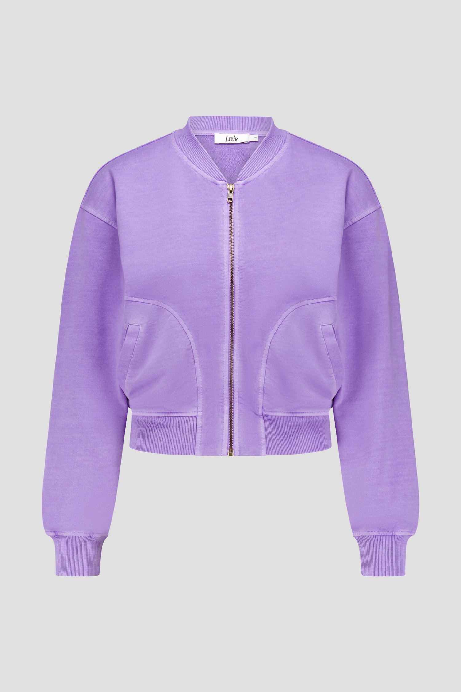 Pull délavé violet avec fermeture éclair de Louise pour Femmes