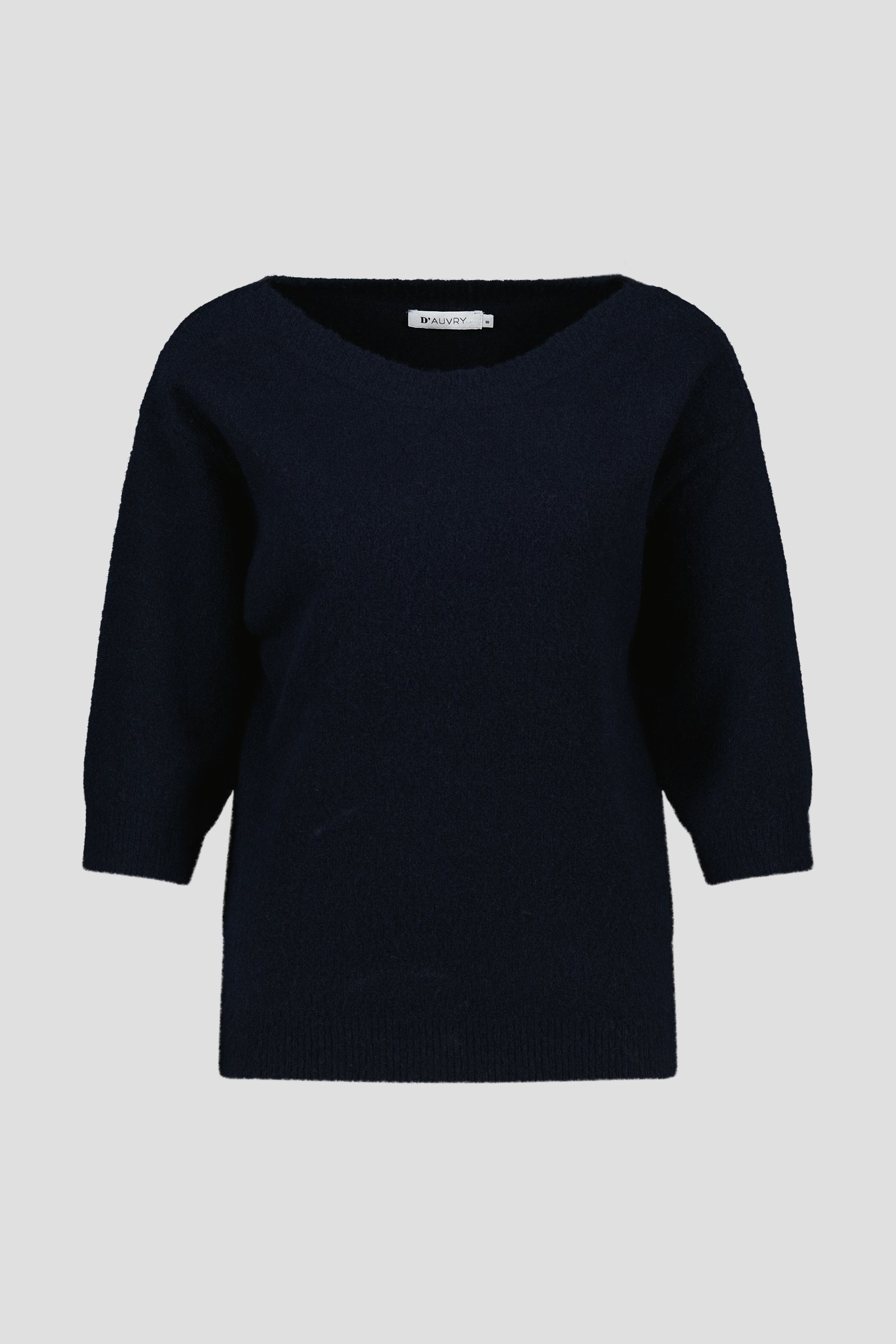 Pull doux à manches courtes bleu foncé de D'Auvry pour Femmes