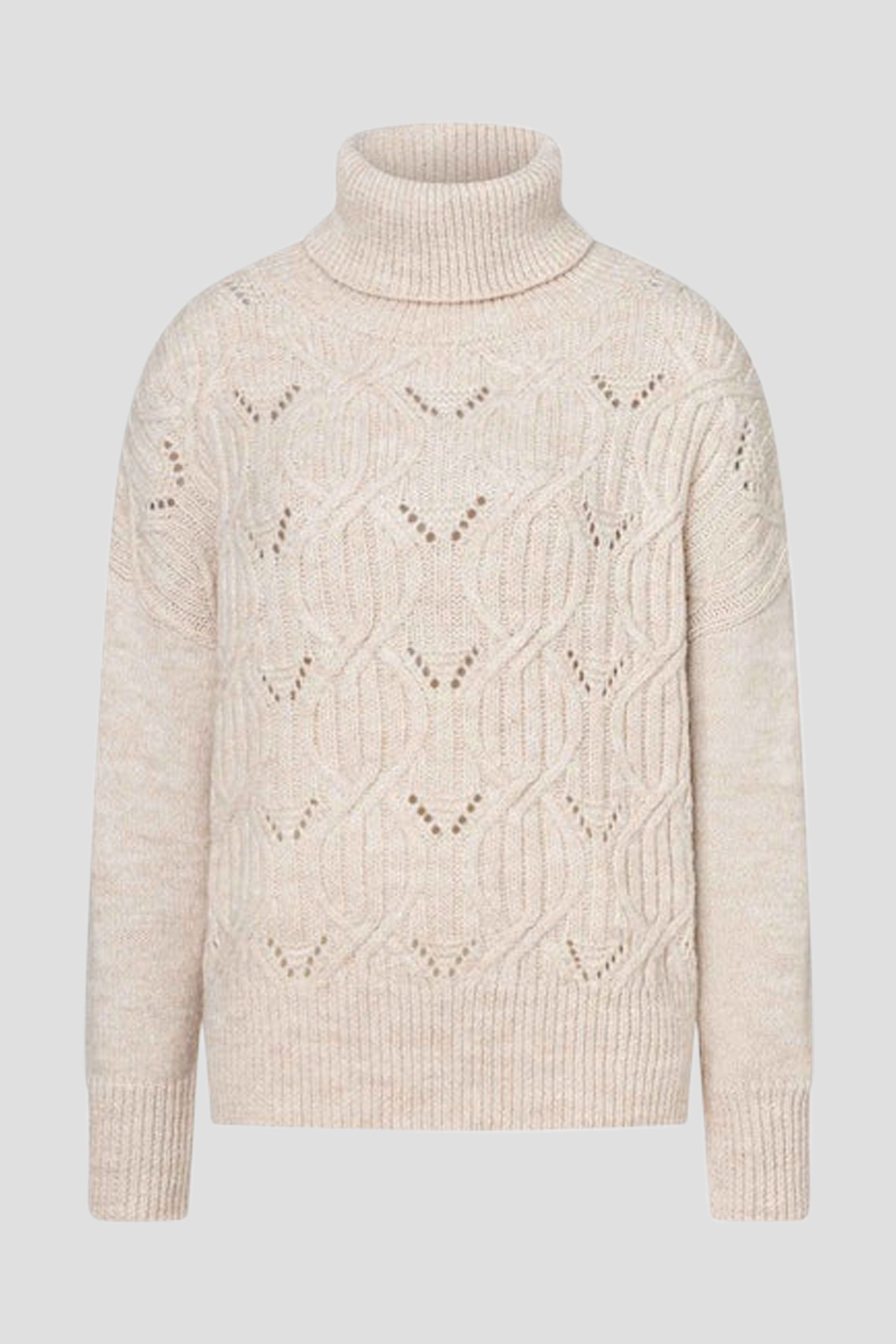 Pull écru à col roulé de More & More pour Femmes