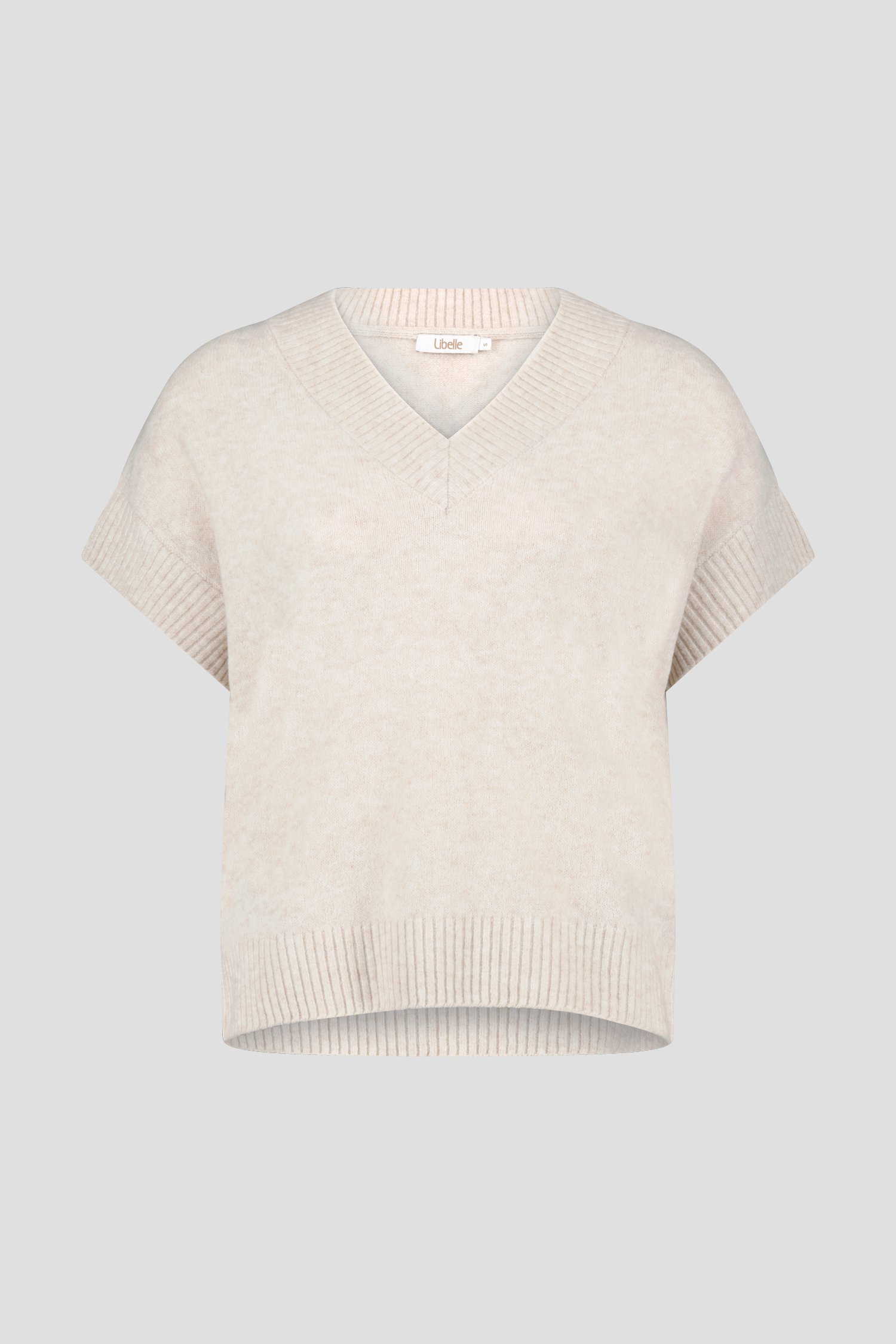 Pull écru à manches courtes de Libelle pour Femmes